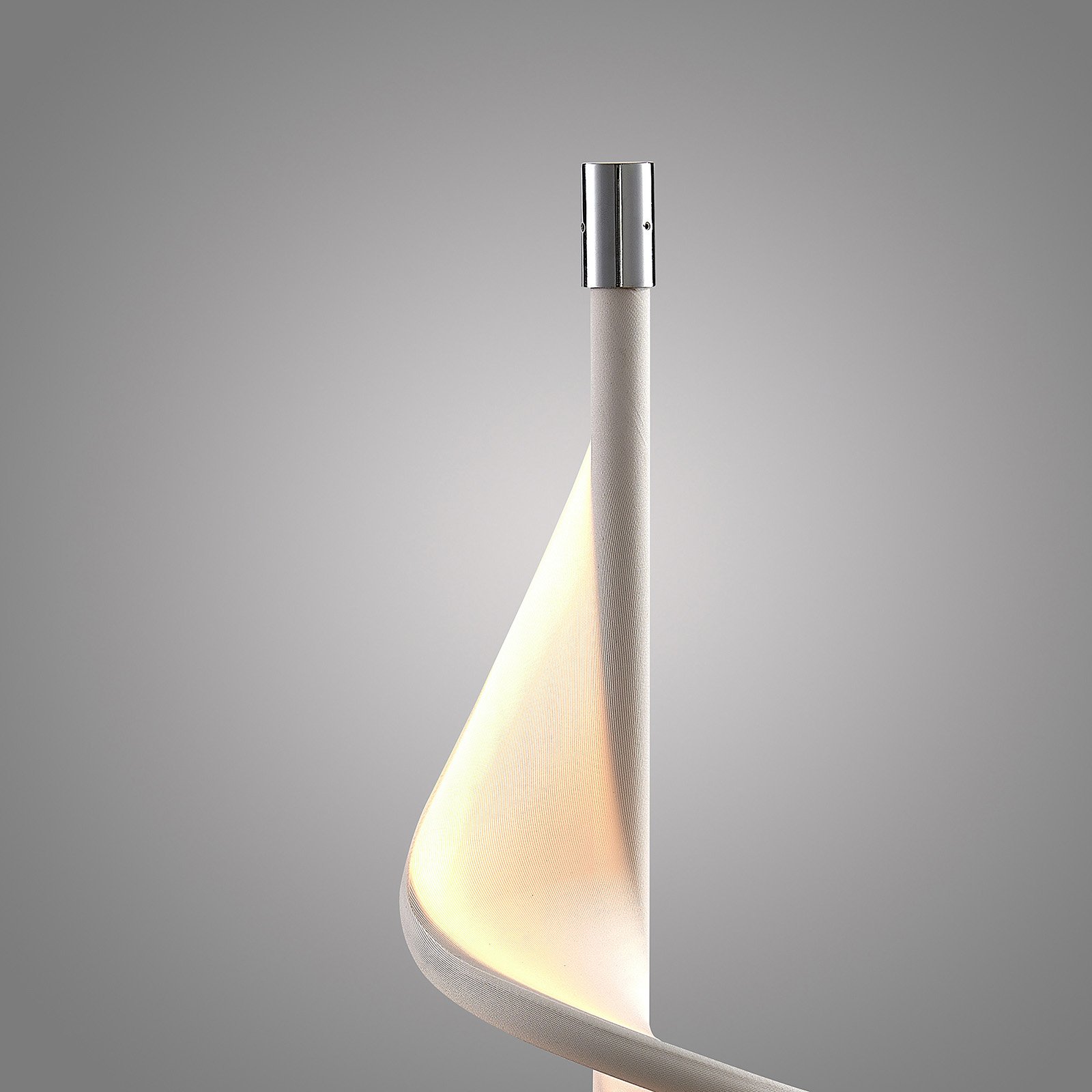 Edano LED Pöytävalaisin White/Chrome - Lucande