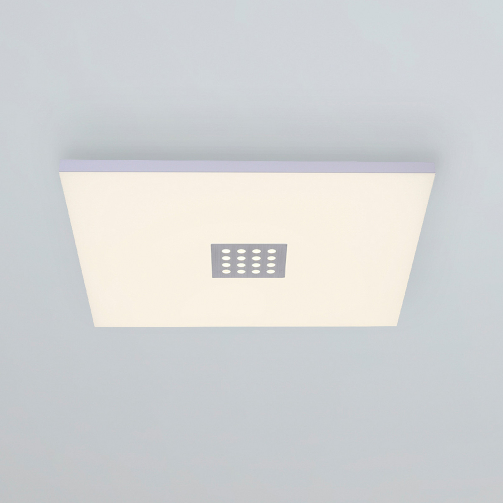 PURE Neo plafonieră LED 45x45cm - Camera de zi / sufragerie - modern - aluminiu periat alb - Metal