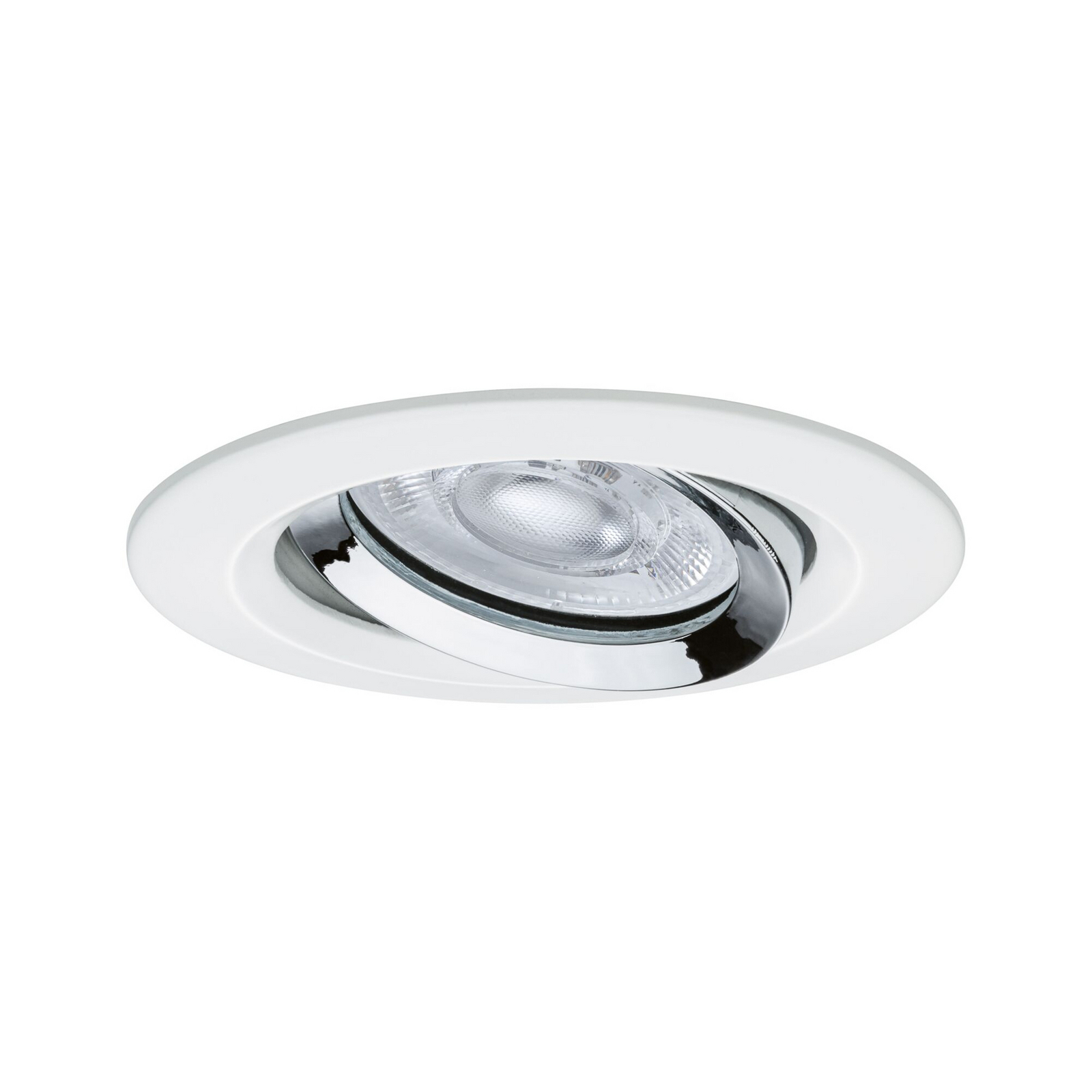 Lámpara empotrable Paulmann NOVA, cromada, Ø 9 cm, orientable, atenuable 840