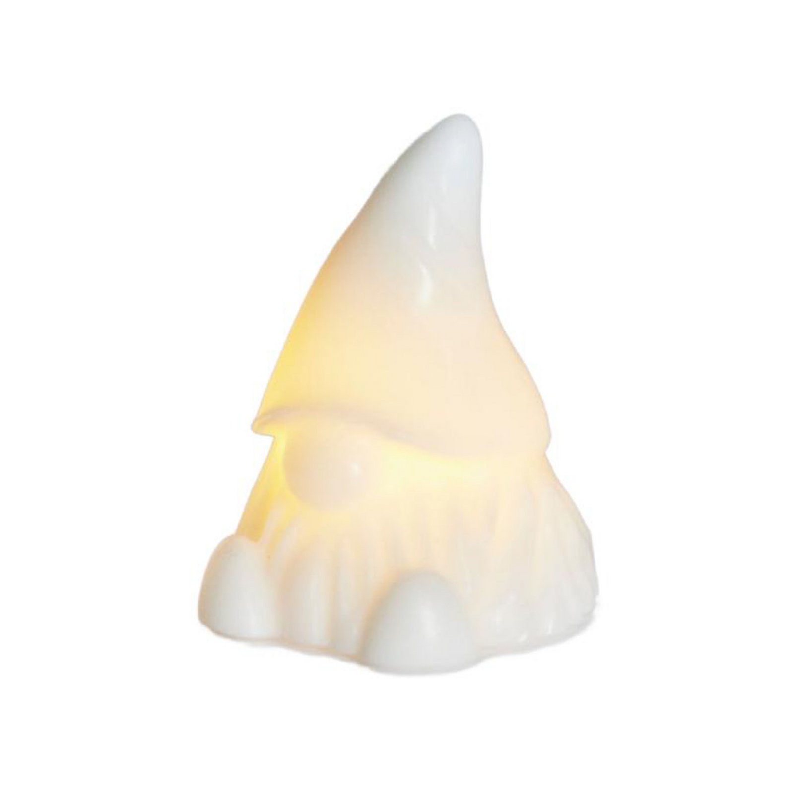 Figura decorativa LED Coco, branca, altura 13 cm, cera, alimentação a pilhas
