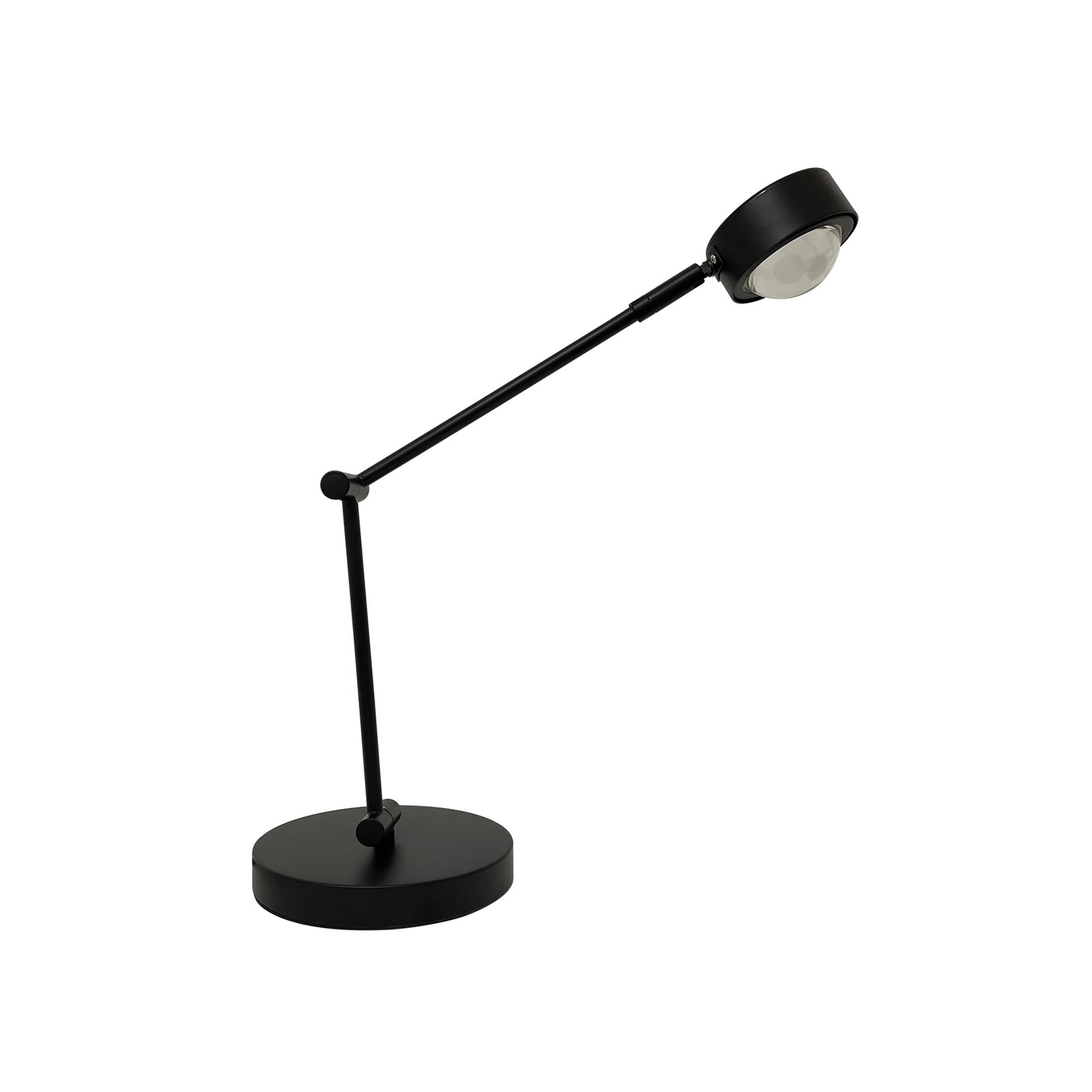 Lámpara de mesa Jyla, negra, lente, 4200K
