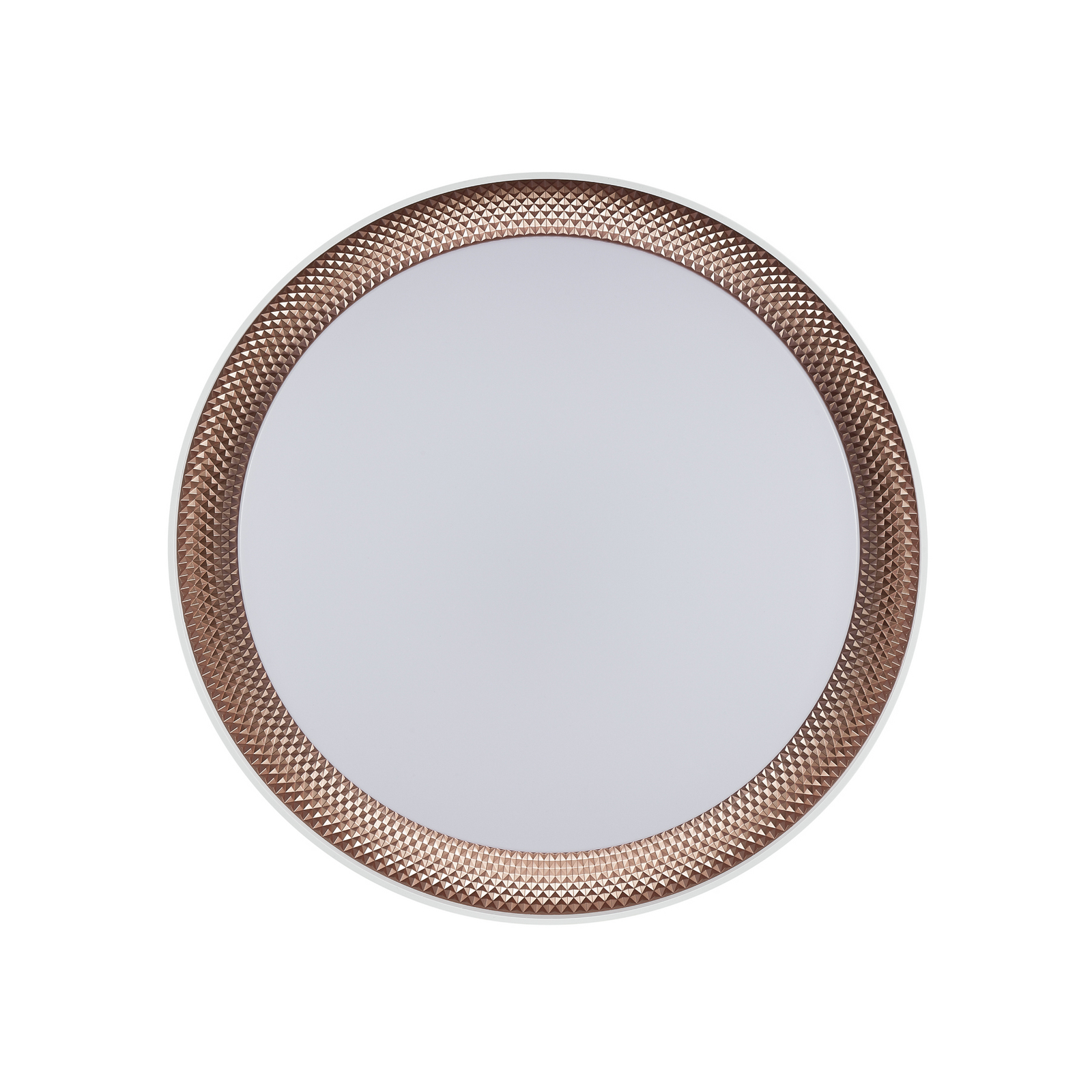 Plafón LED Waldo, blanco/oro rosa, Ø 38,5 cm, CCT, atenuable. Plafón LED Waldo, blanco/oro rosa, Ø 38,5 cm, CCT, atenuable.