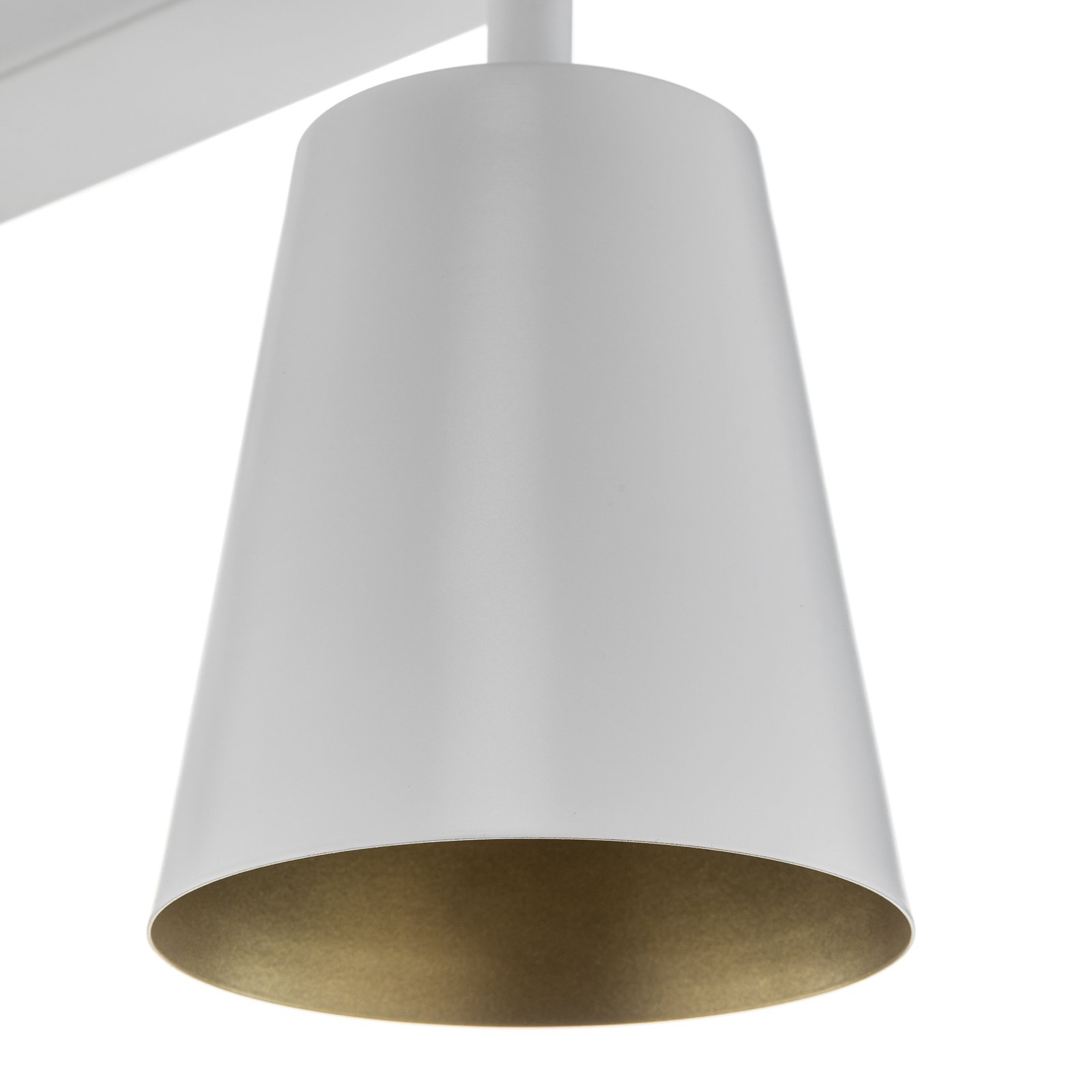 Plafondspot Prism, 2-lamps, wit/goud