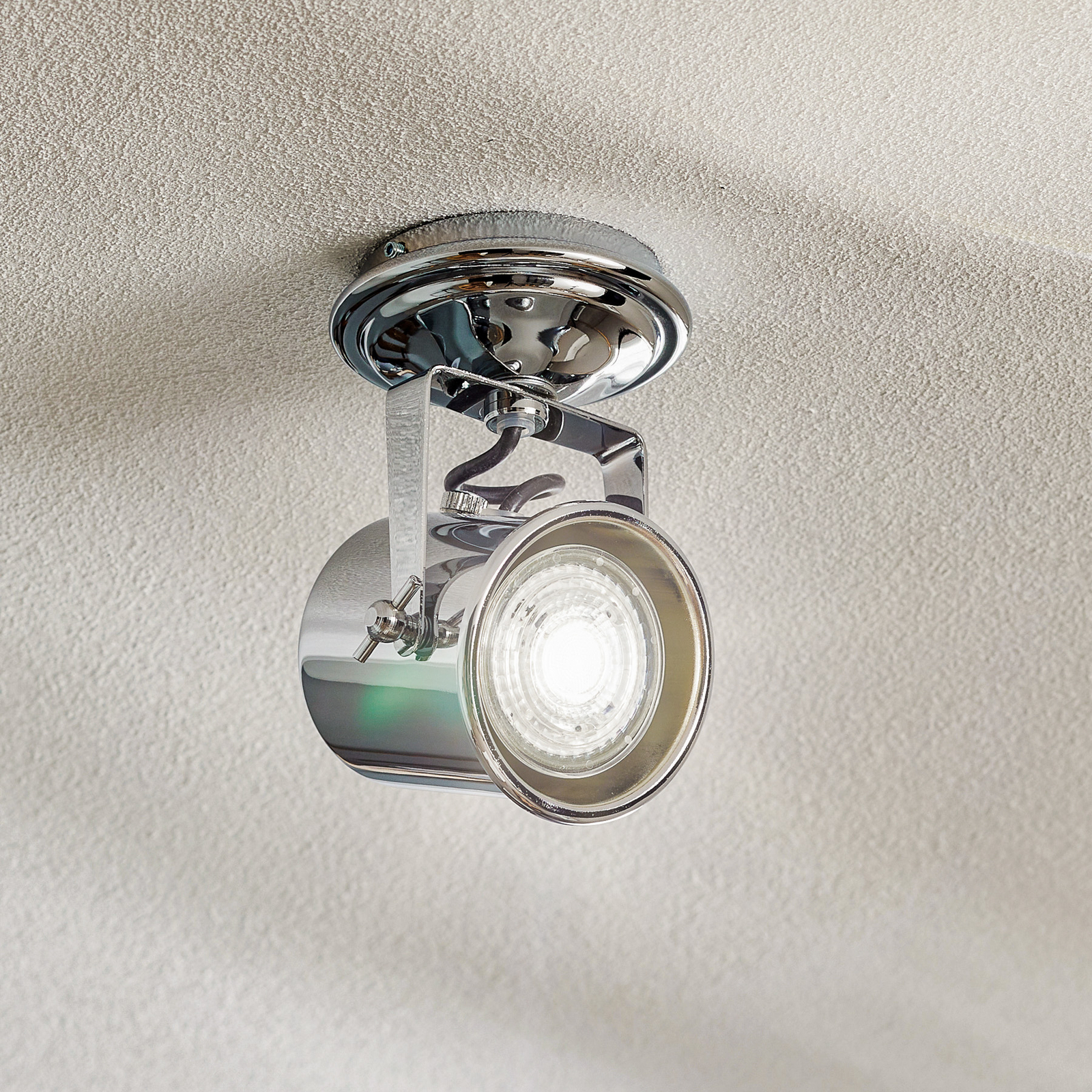 Foco de techo Canico, 1 luz, cromo