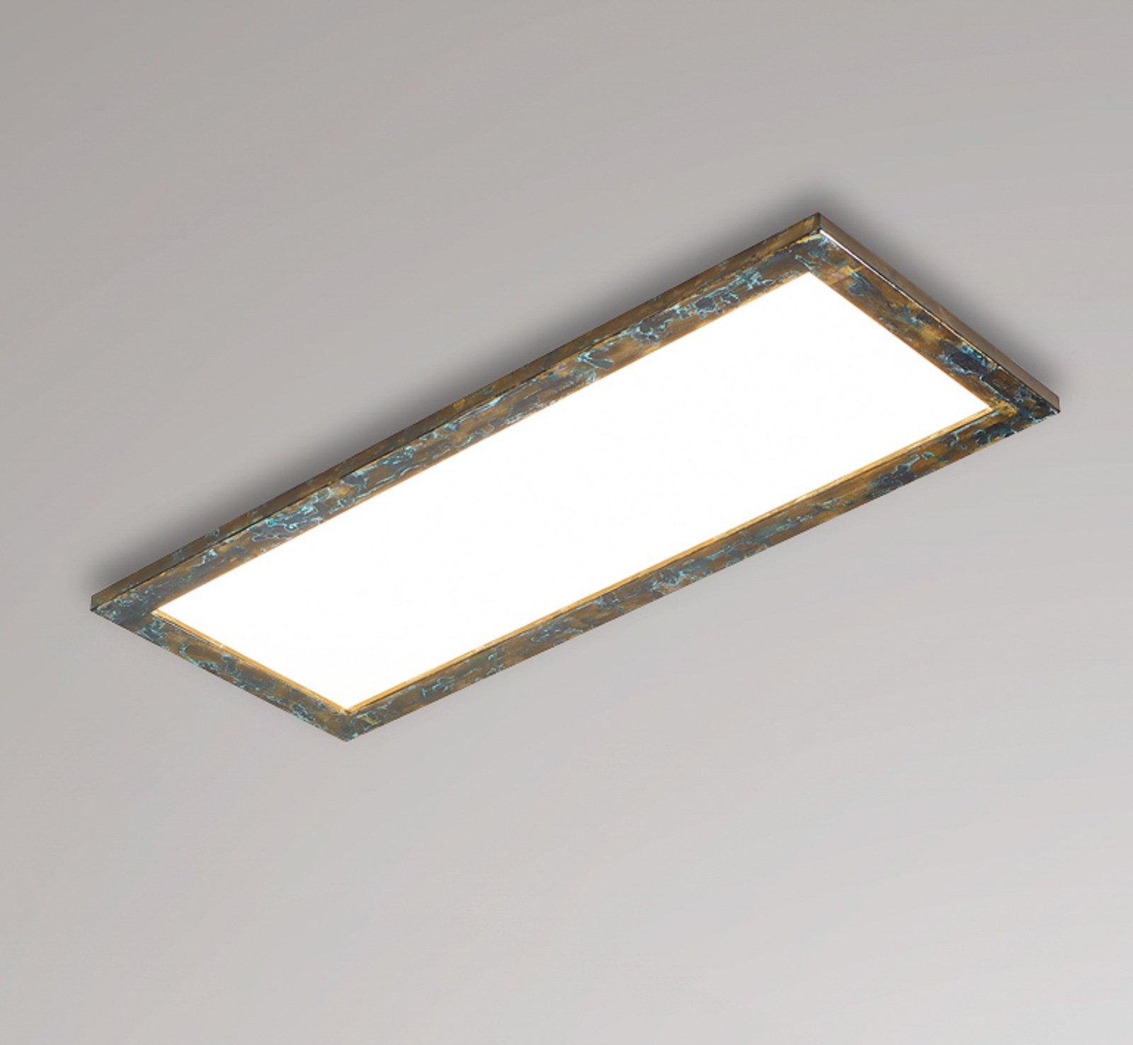 Quitani Aurinor LED paneel, goudkleurig gepatineerd, 86 cm