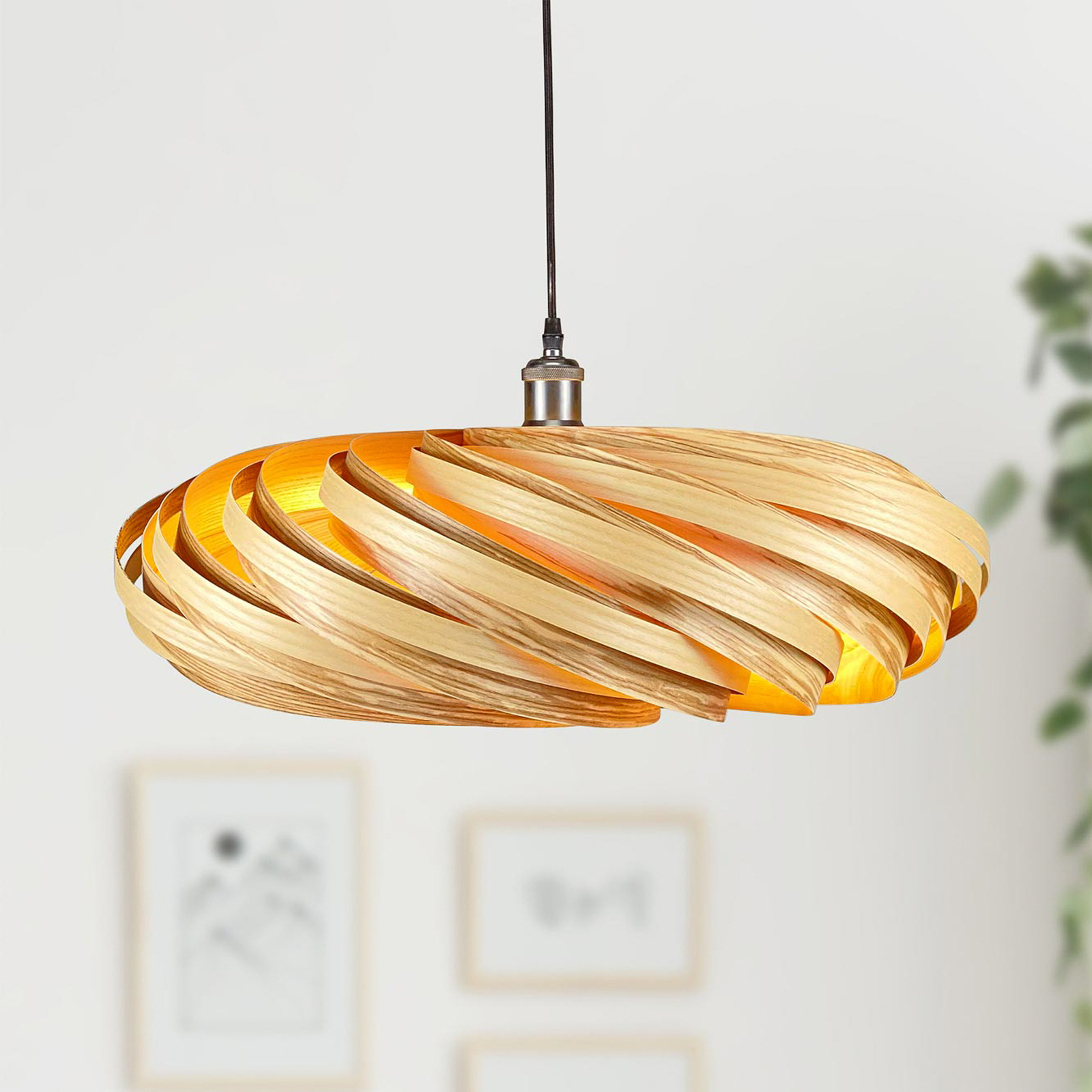 Gofurnit Veneria hanging light, olive ash, Ø 60 cm