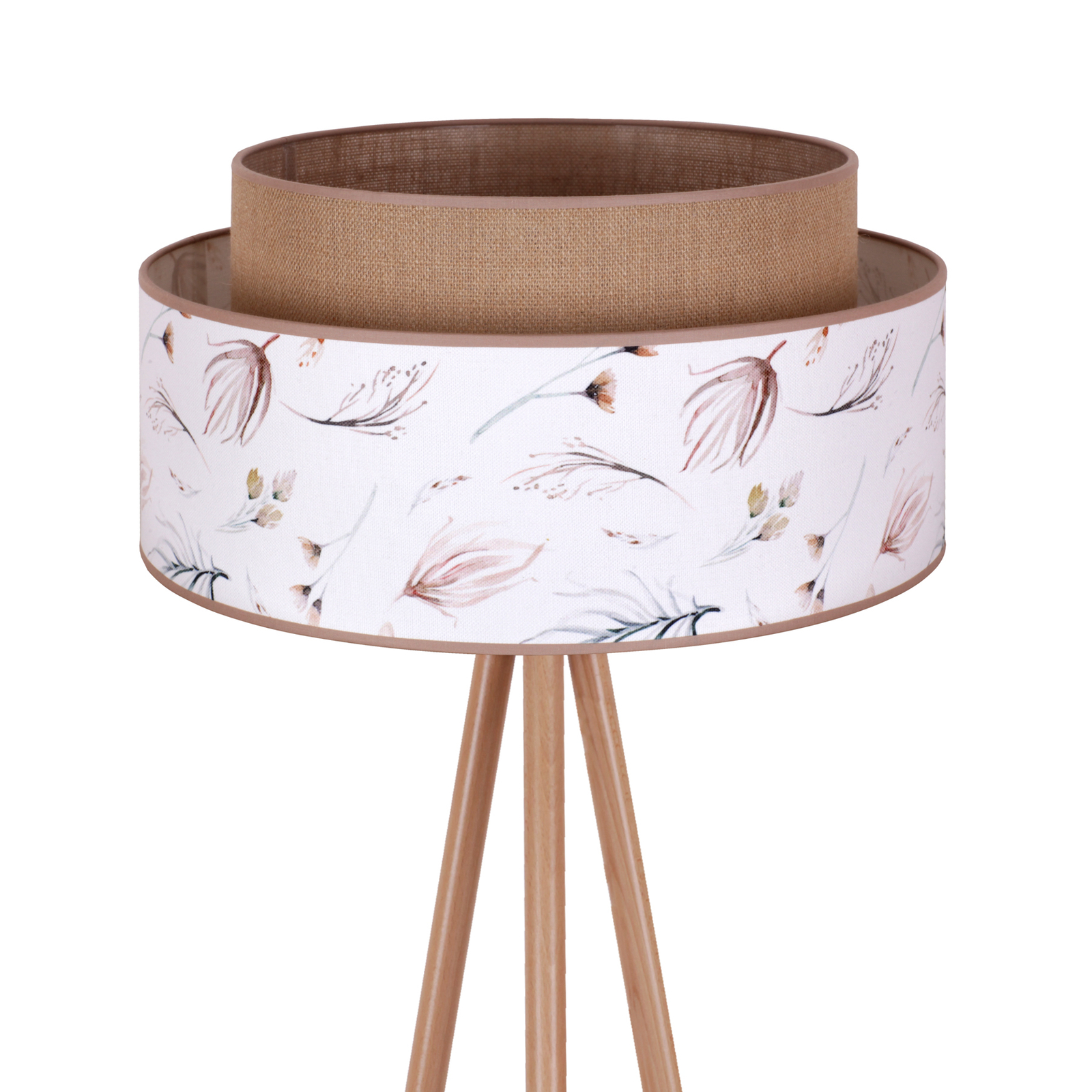 Stehleuchte Hampton Boho cappuccino Wiese/Jute