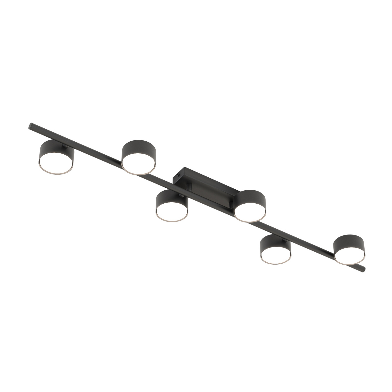 Deckenstrahler Bet, Länge 100 cm, schwarz, Metall, 6-flg.