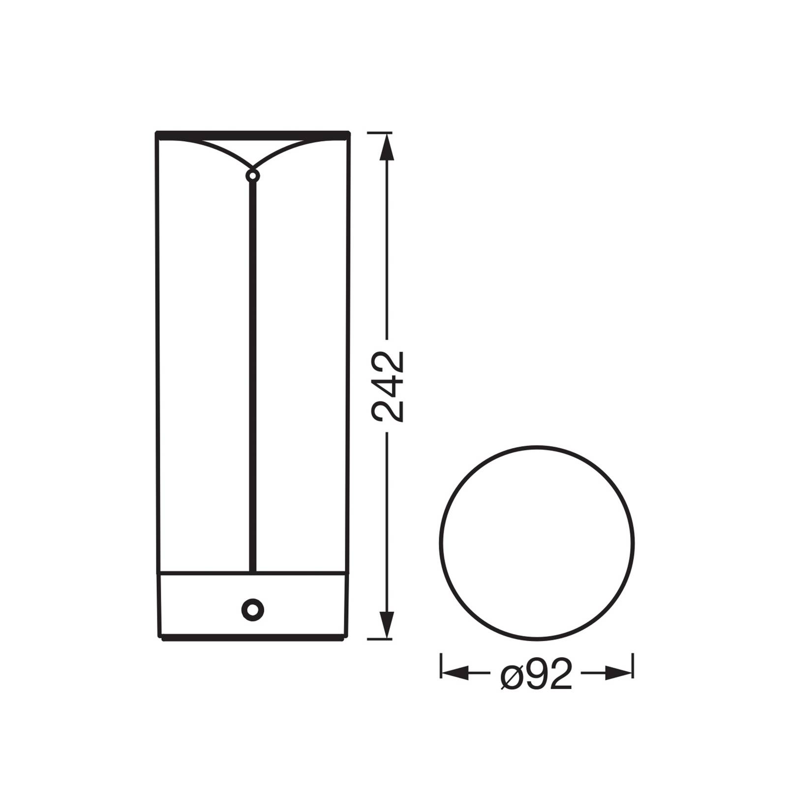  Osram Osram Rechargeable Table Lamp Endura Style Decor Filament Grey, Ip54 