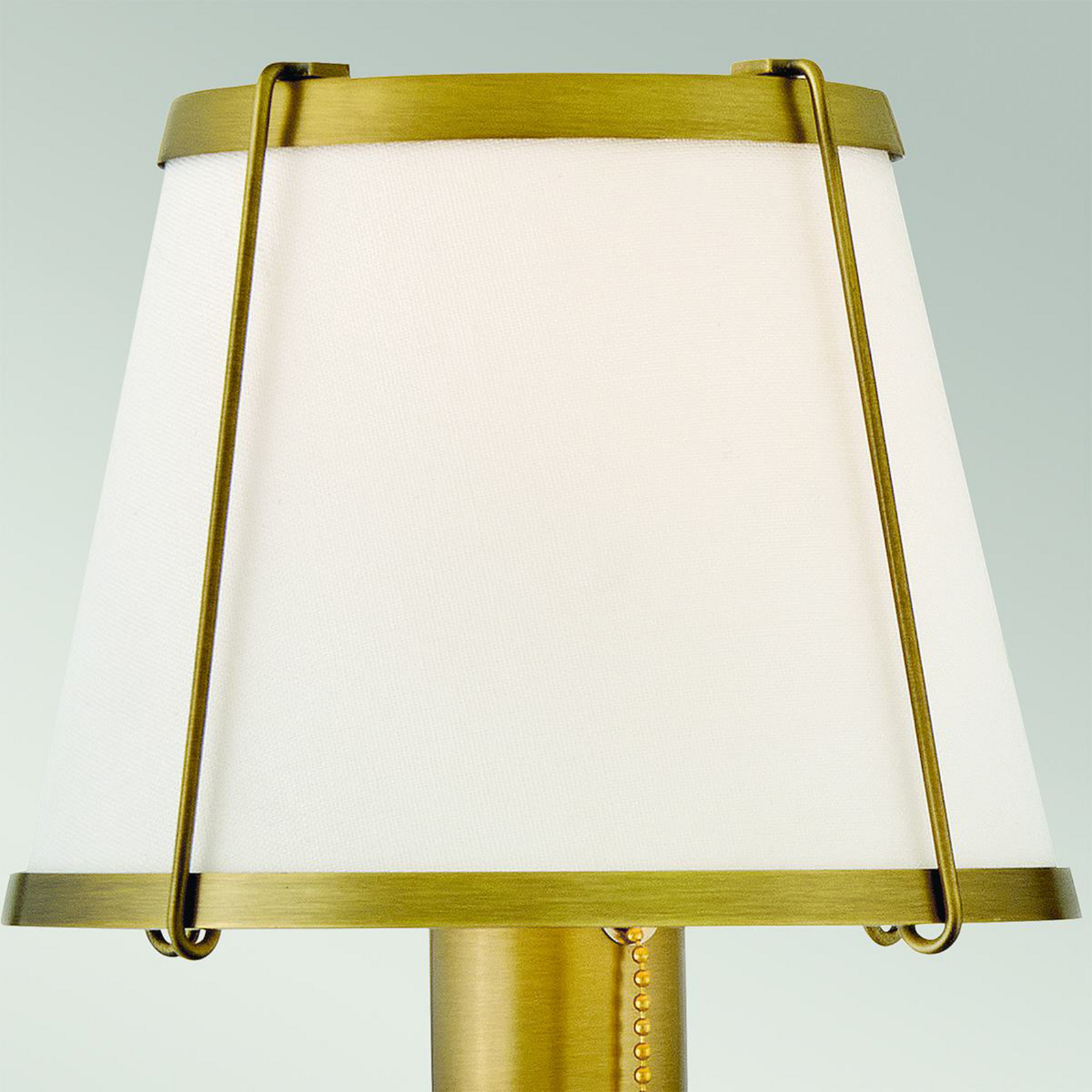 Væglampe Clarke 1, messing/beige, linned, stål