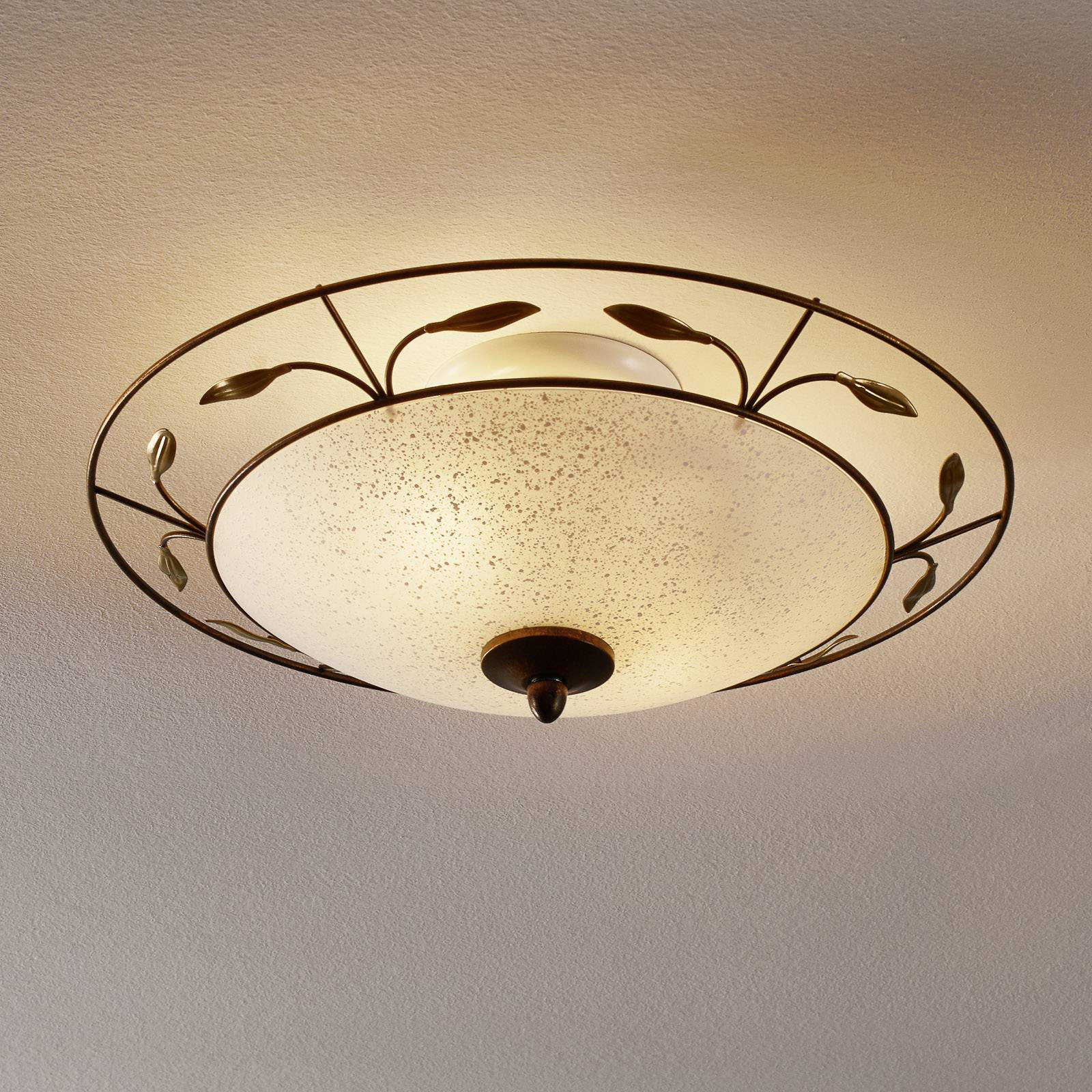 Plafondlamp REGINE met scavo-glas