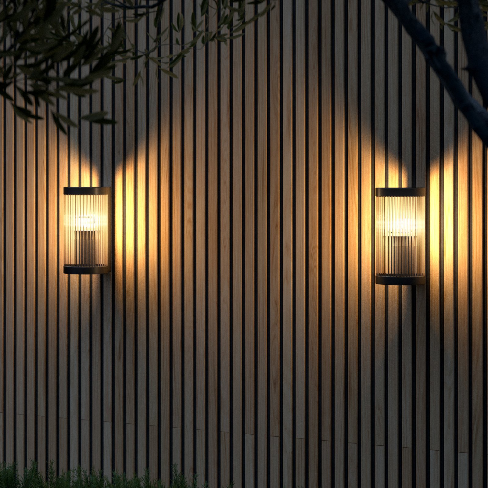 Coupar outdoor wall light, black