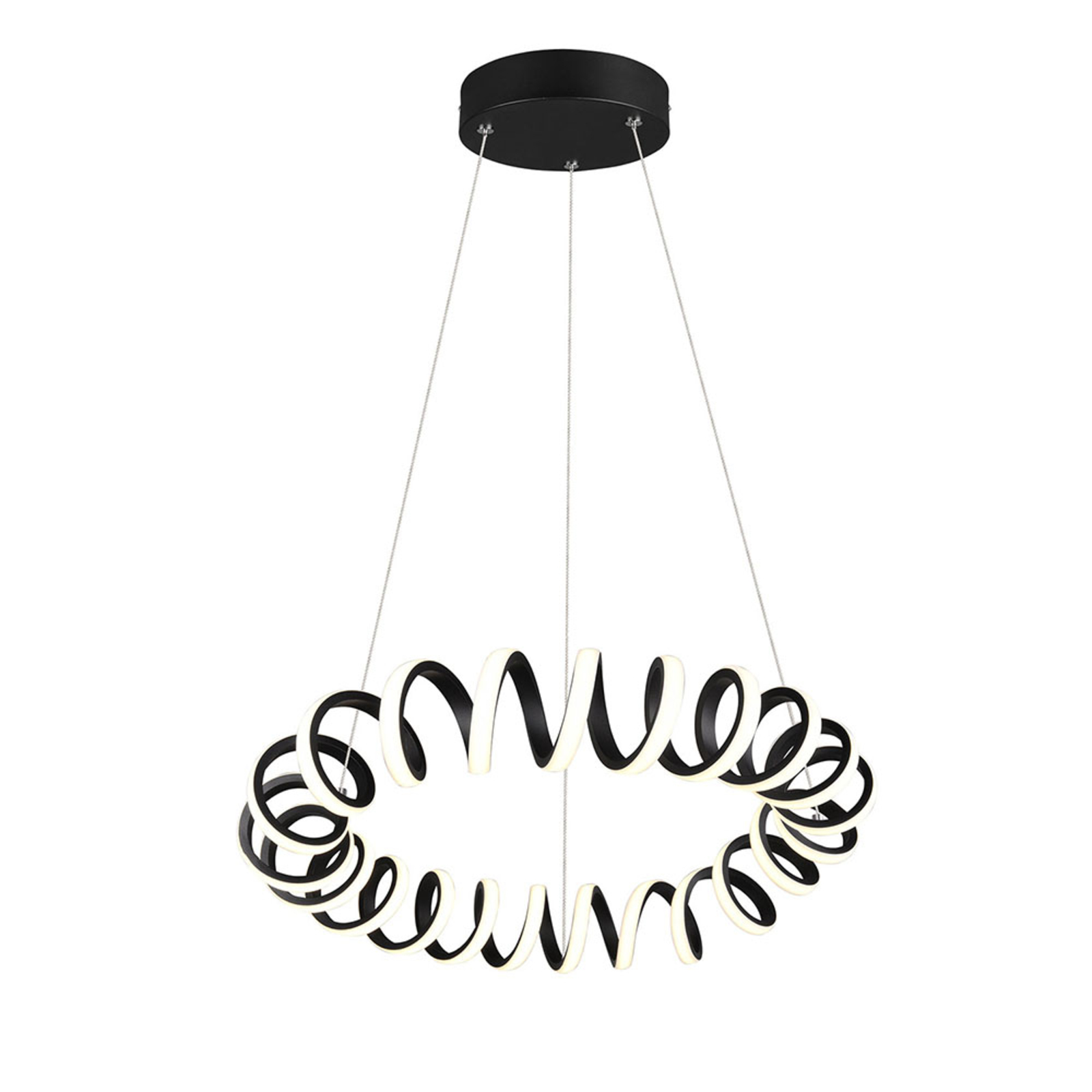 LED hanglamp Curl, SwitchDim, zwart