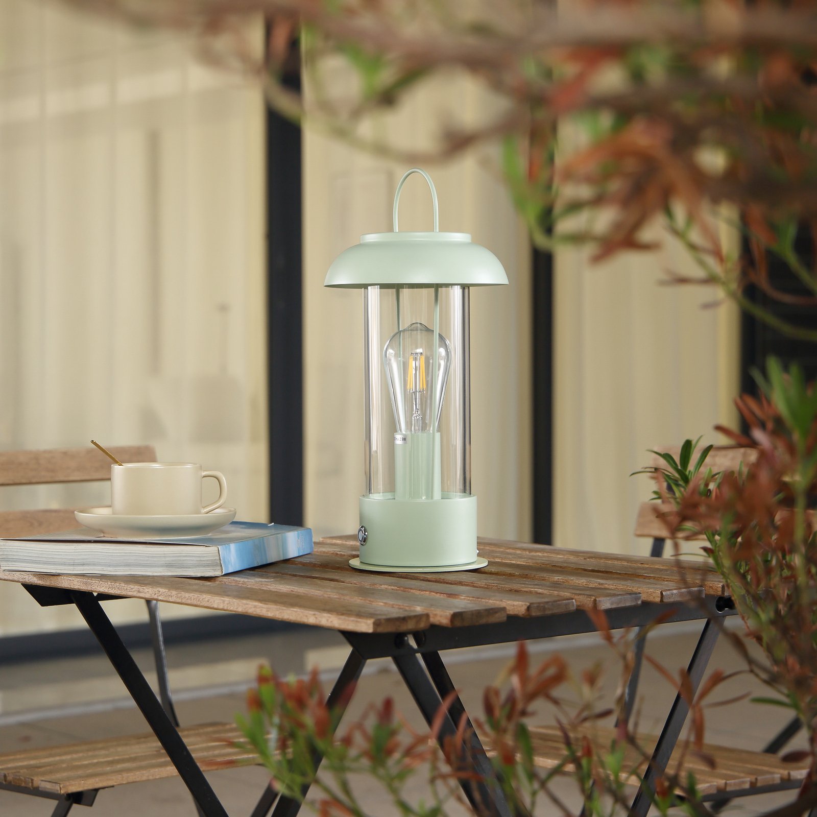 Yvette Portable Asztali Lámpa IP44 Green - Lindby