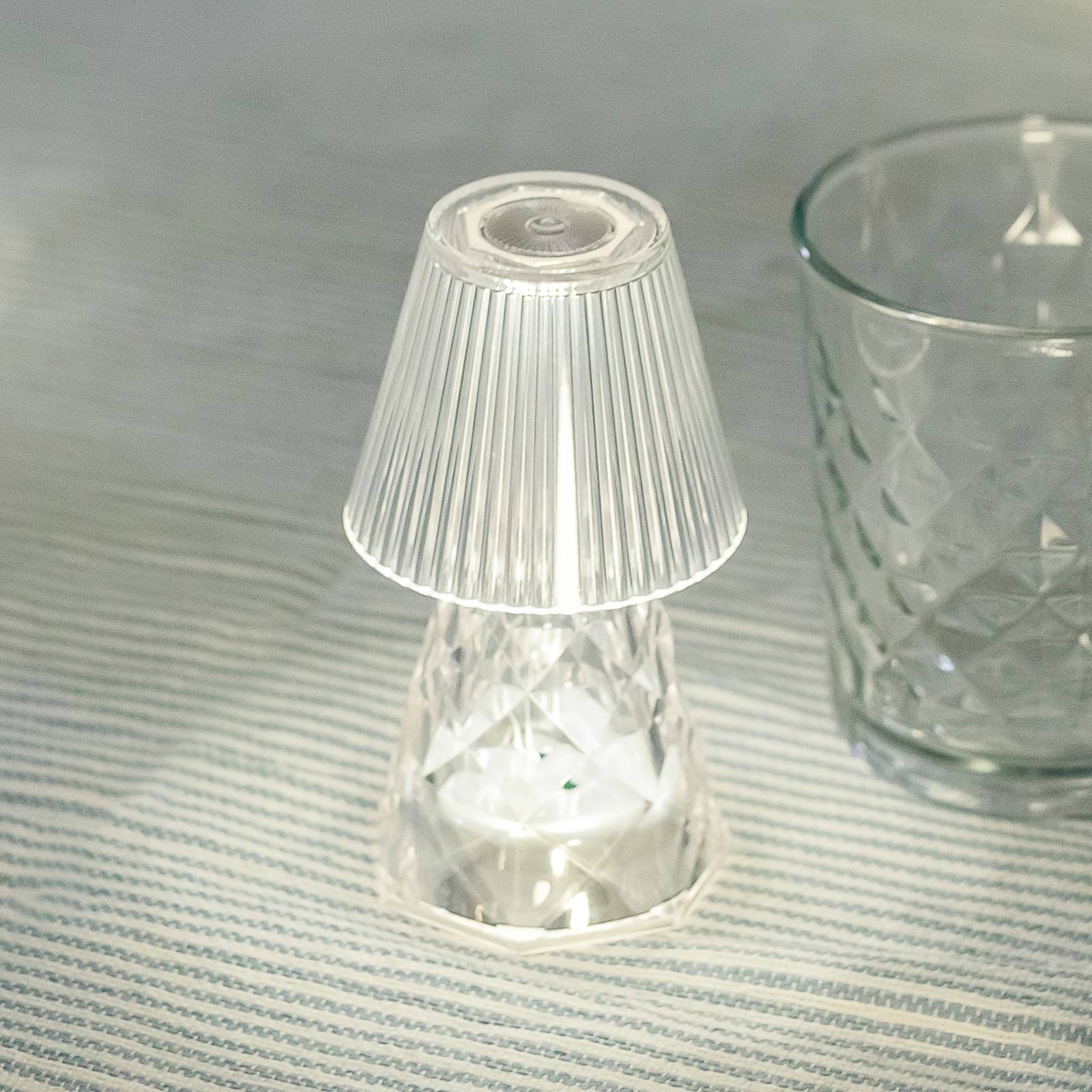 Newgarden lampe à table LED Lola 12 Lux pile transparent