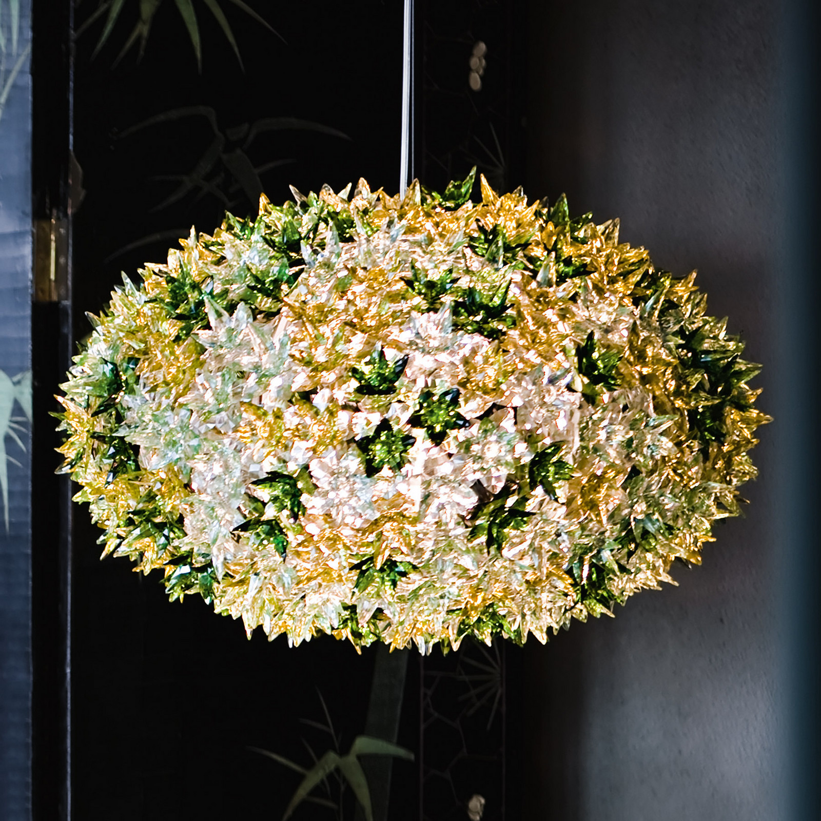 Kartell Bloom S1 lampă suspendată LED G9 mentă - Camera de zi / sufragerie - design - verde - Plastic