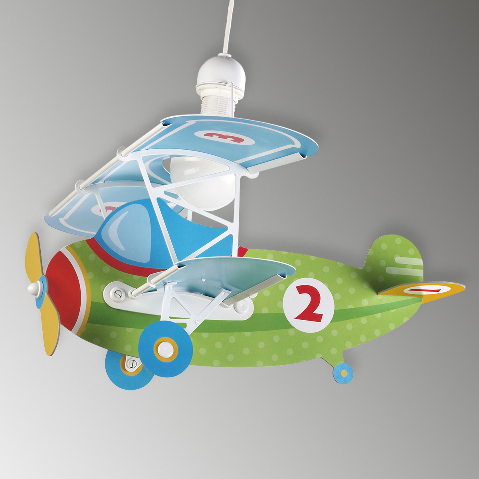 Dalber Aeroplane hanging light Baby Plane, for Children's Room, plastic, E27, 60 W, energy efficiency: A++, L: 50 cm, H: 40 cm