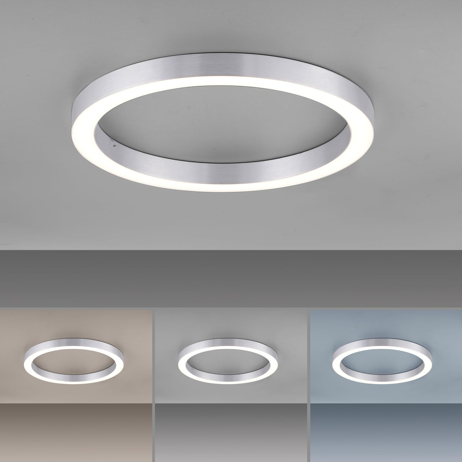 Plafonnier LED Lines Round, couleur diamant, Ø 50 cm, CCT - PURE Plafonnier LED Lines Round, couleur diamant, Ø 50 cm, CCT - PURE