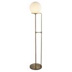 Sphere floor lamp in antique brass with glass ball