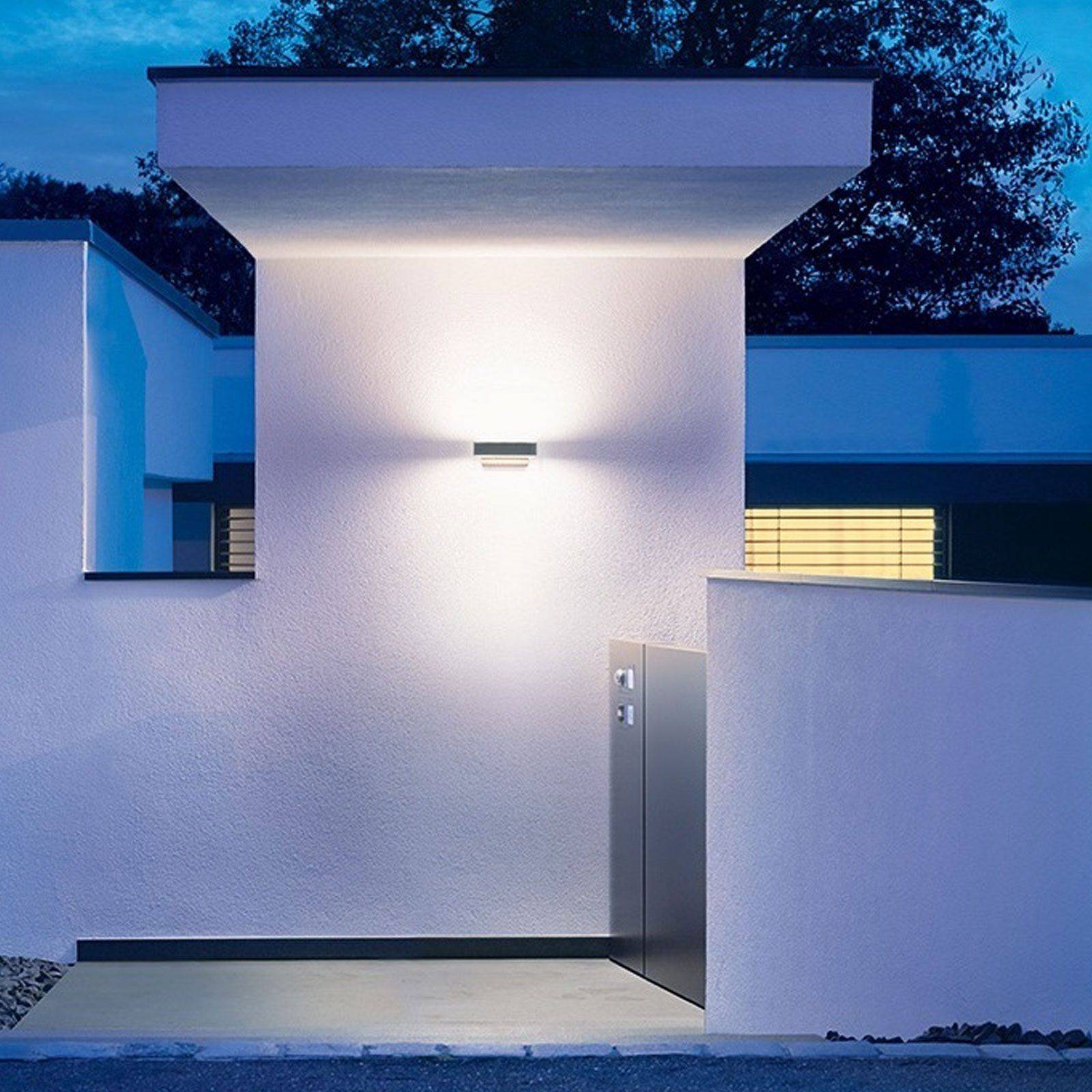 Steinel STEINEL L 810 LED iHF sensor outdoor light up down, aluminium, plastic, 12.5 W, energy efficiency: A++, W: 23 cm, H: 9.1 cm