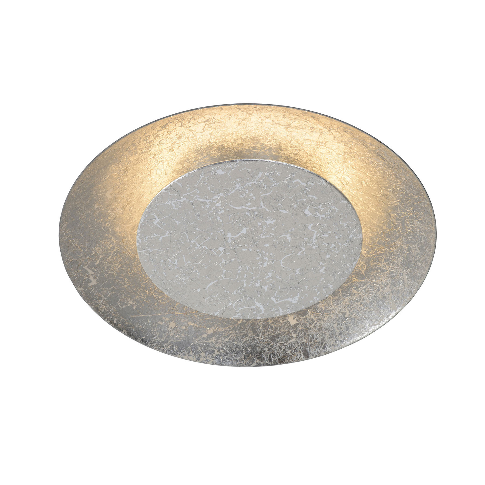 Plafonnier LED Foskal argenté, Ø 21,5 cm