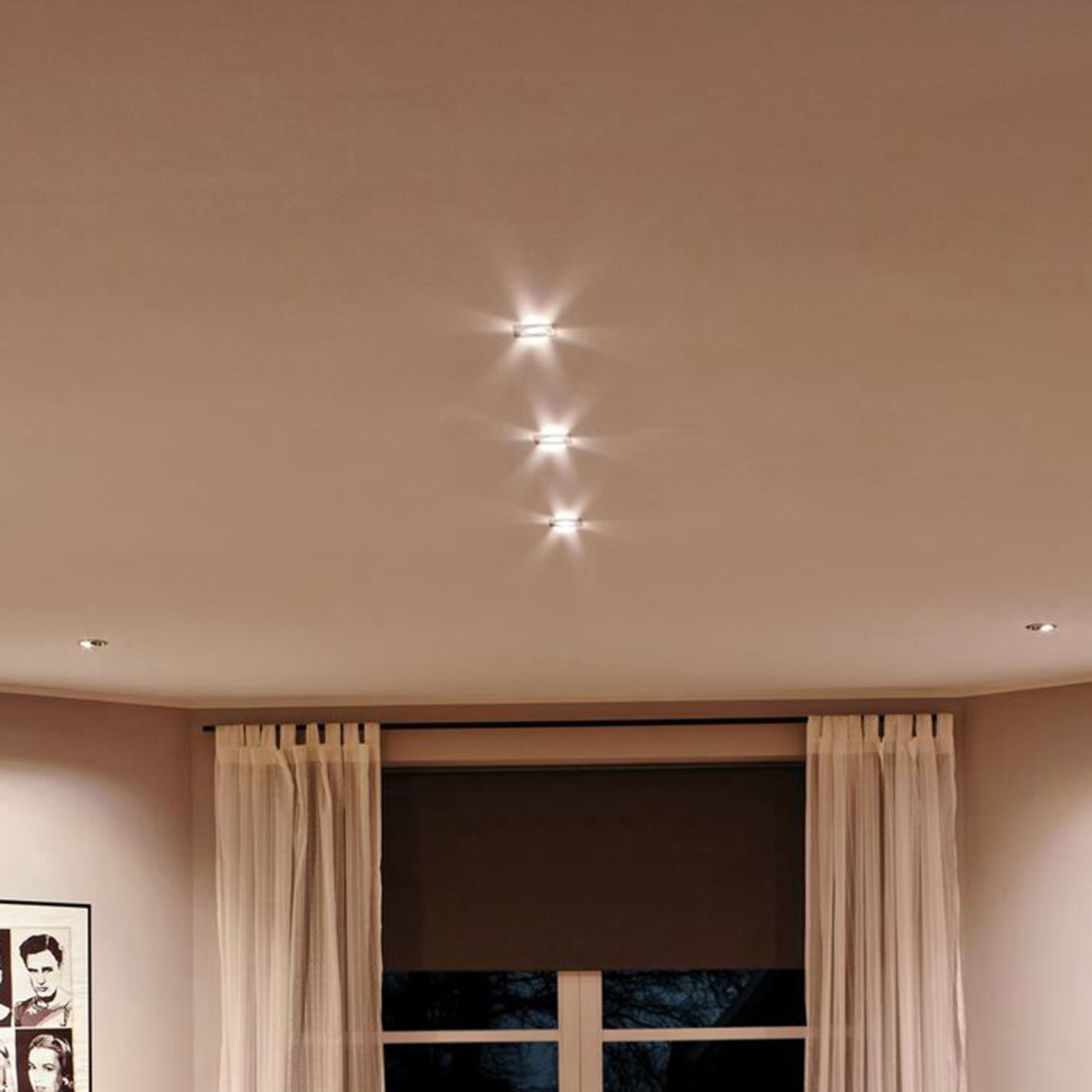 Paulmann Nova LED inbouwlamp per 3, star, ijzer