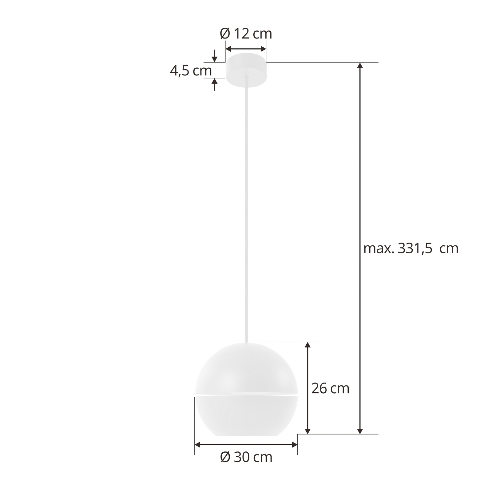 Lush Hängeleuchte, weiß, Ø 30 cm, Aluminium, E27 - NOLA Lush Hängeleuchte, weiß, Ø 30 cm, Aluminium, E27 - NOLA