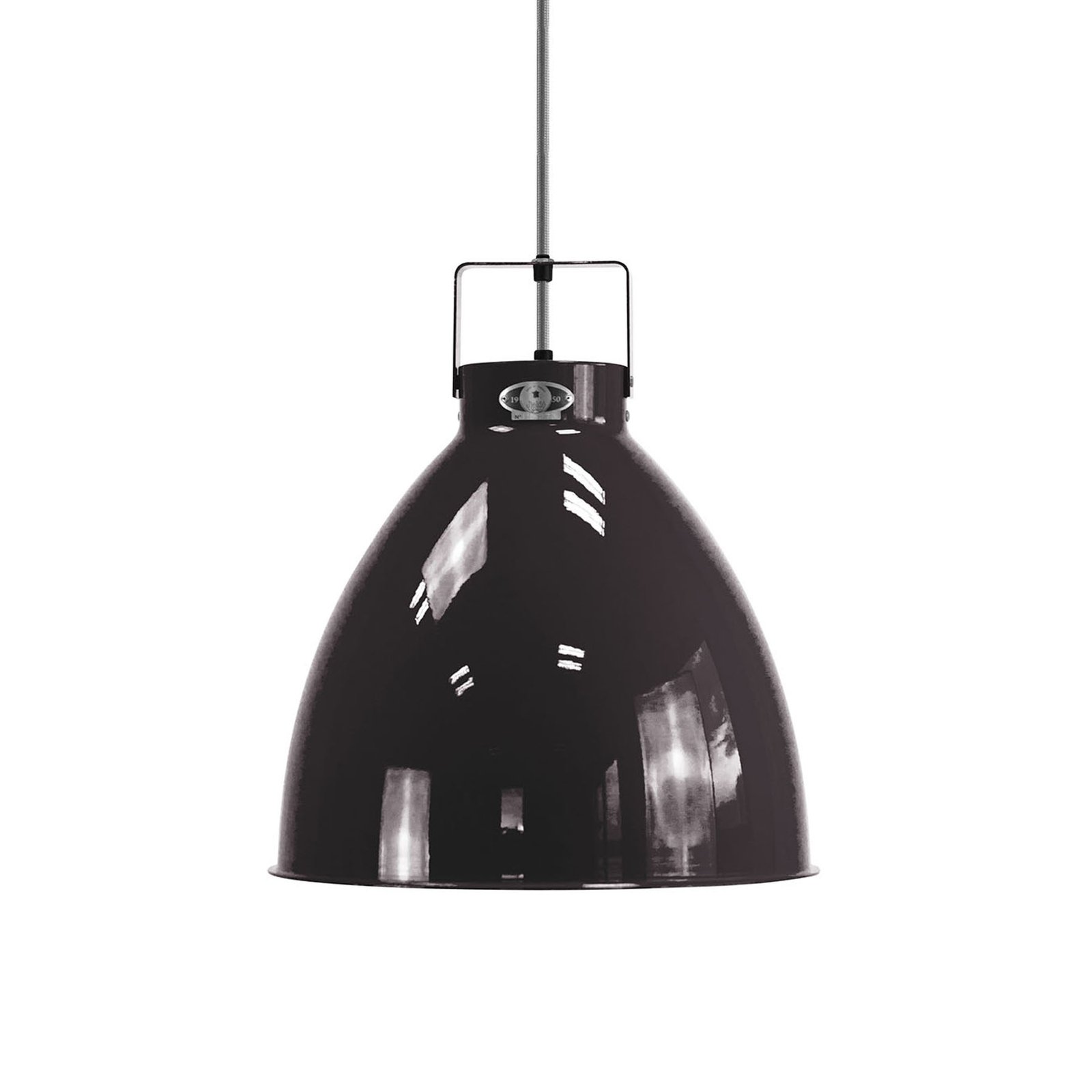 JIELDÉ Jieldé Augustin A360 hanging light glossy black, for Living / Dining Room, aluminium, E27, 100 W, energy efficiency: A++, H: 39.8 cm