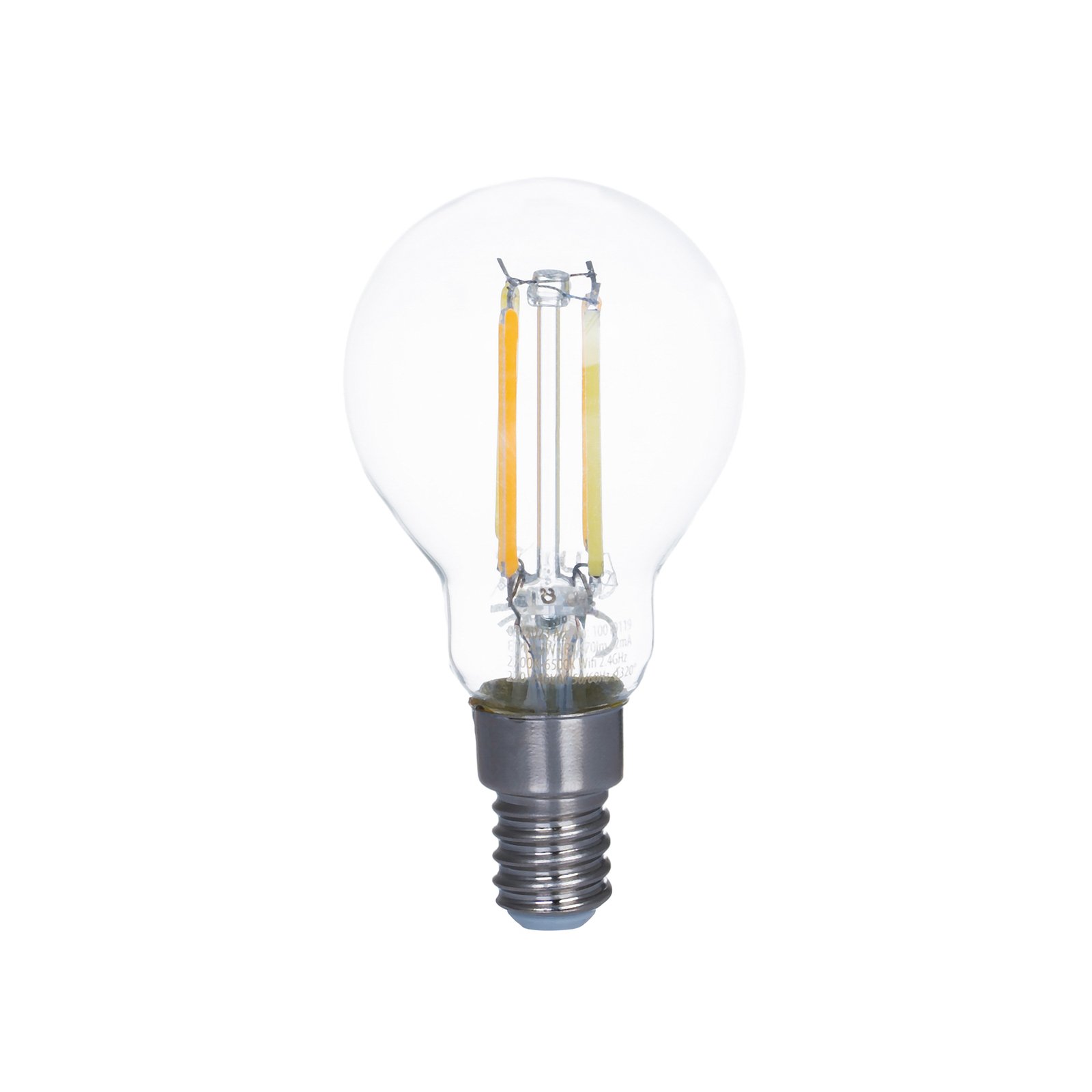 LUUMR Smart LED kapková lampa čirá E14 4,2W Tuya WLAN CCT