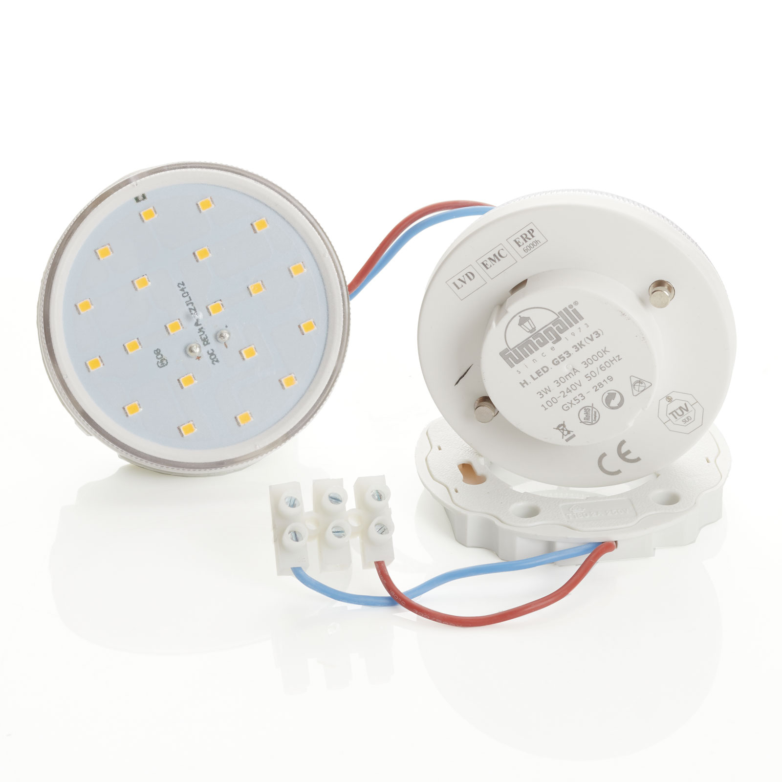 Lâmpada LED de encastrar Leti 300-HS preta 2x3W CCT