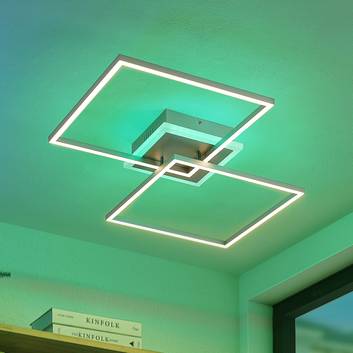 Lindby Edani LED plafondlamp, RGB, dimbaar, titaan