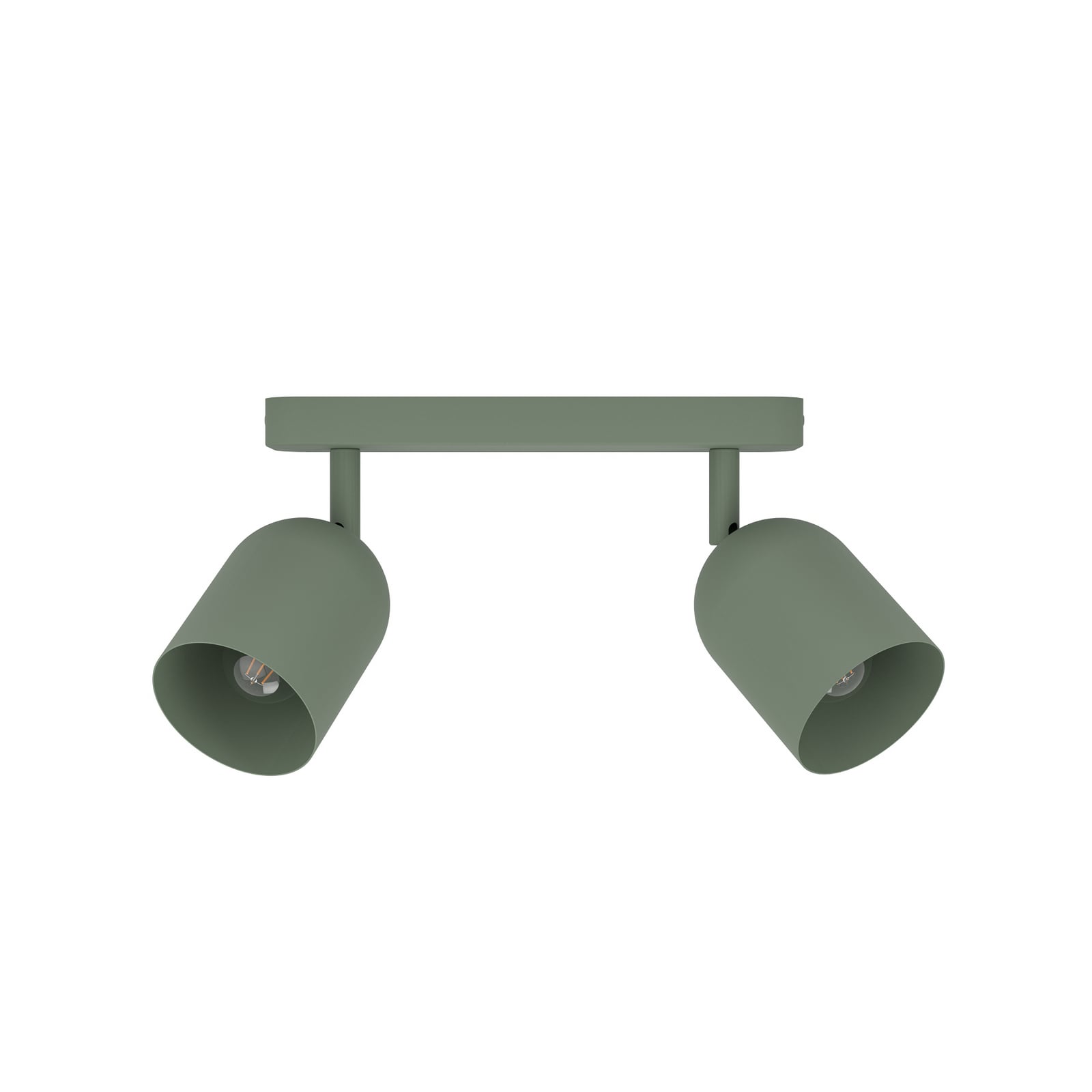 Deckenstrahler Tilston, dunkelgrün, Länge 28 cm 2-flg. Stahl