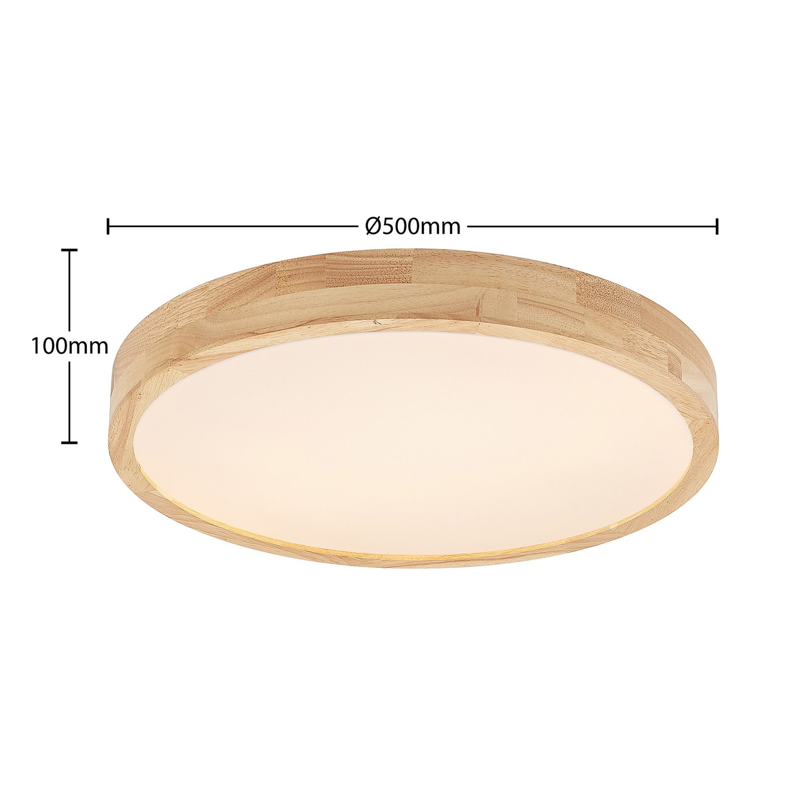 Lanira LED Ceiling Lamp Ø50 Wood - Lindby
