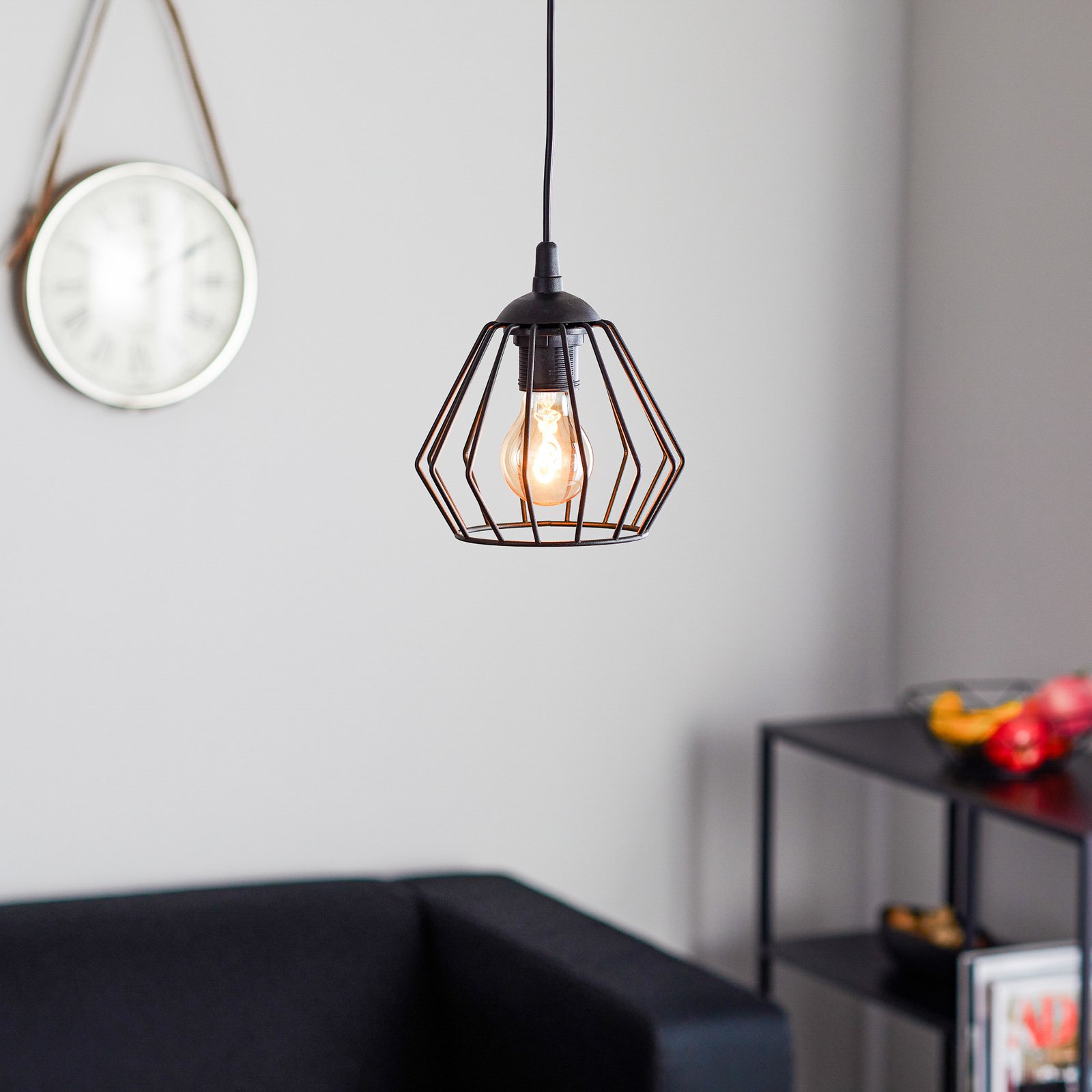 Agat hanging light black, 1-bulb