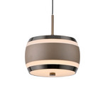 PURE LED-Hängelampe Falling Rings, bronze Ø 13 cm, CCT