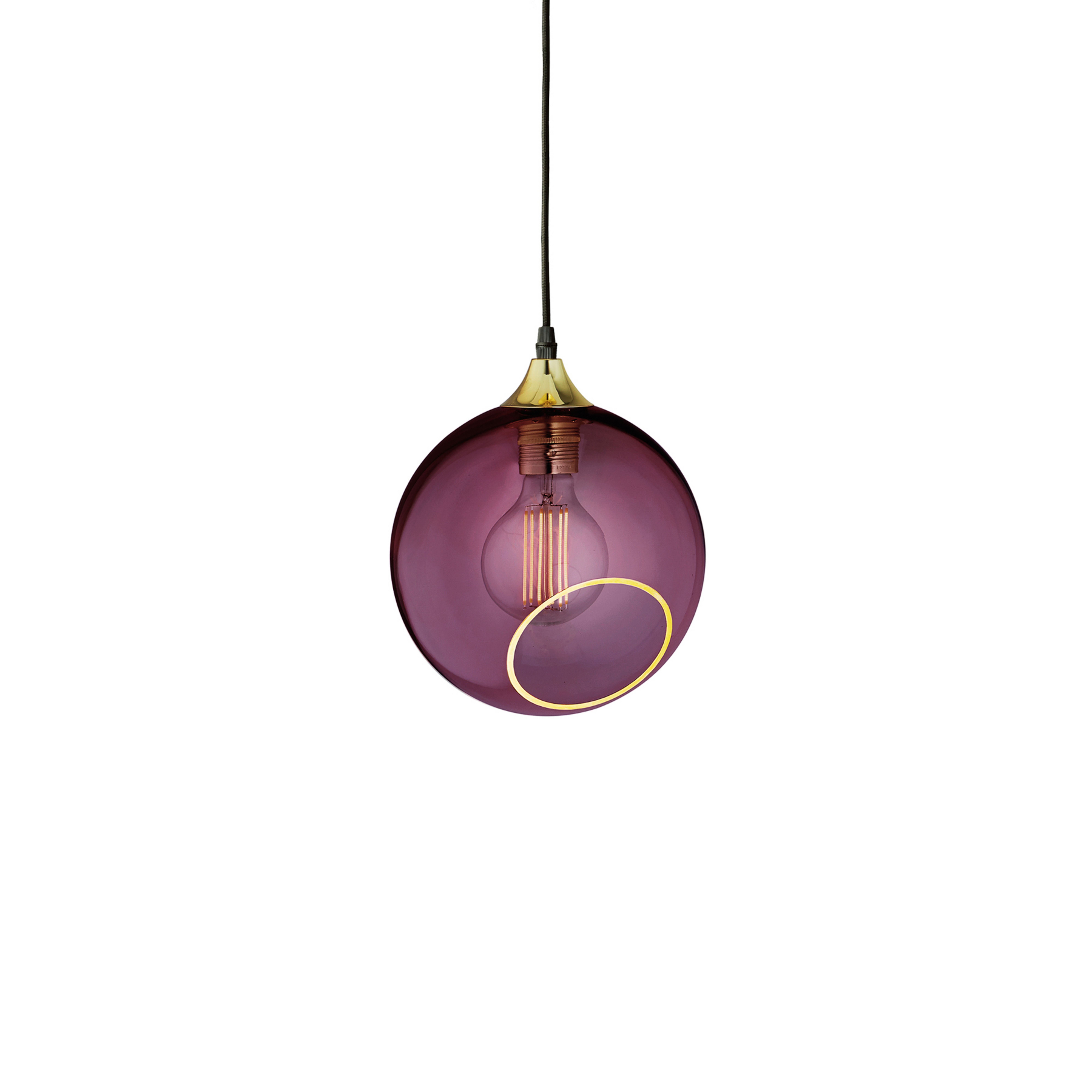 Ballroom Hängelampe, lila, Ø 20 cm, Glas - Design By Us