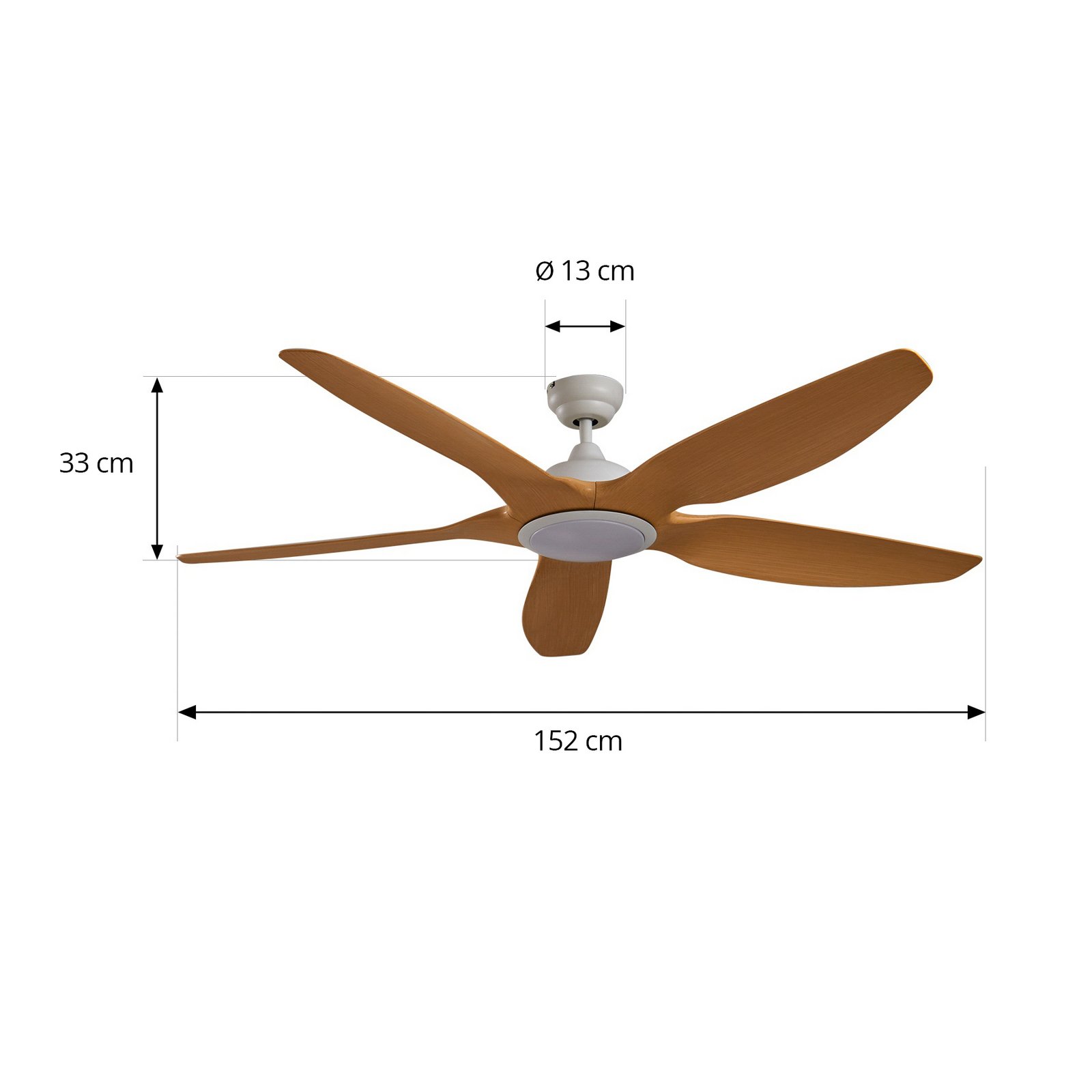 Lucande LED ceiling fan Omendo, white, DC, quiet, CCT