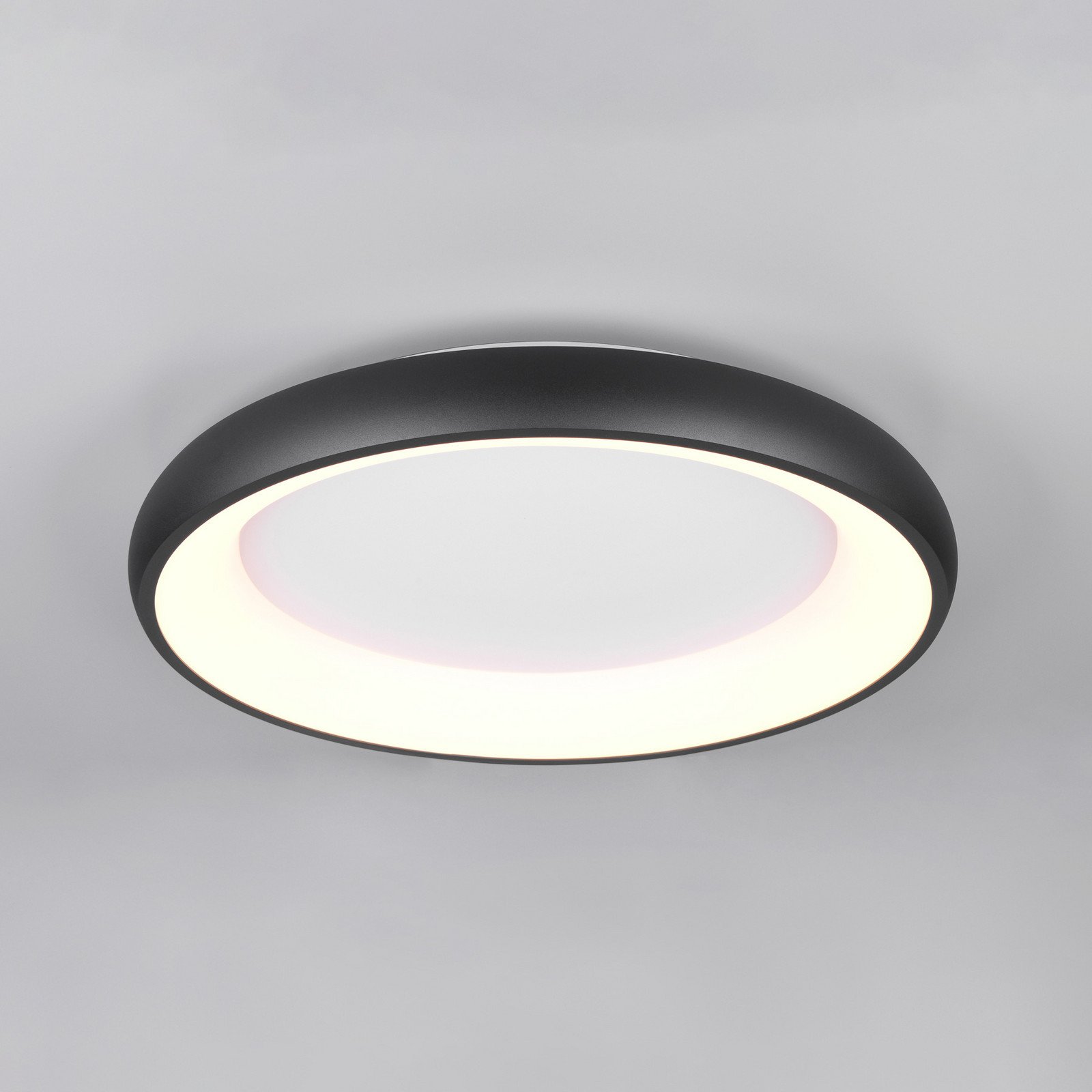Trio Lighting Plafonieră LED Cardona Ø 62 cm negru mat metal CCT - Camera de zi / sufragerie - modern