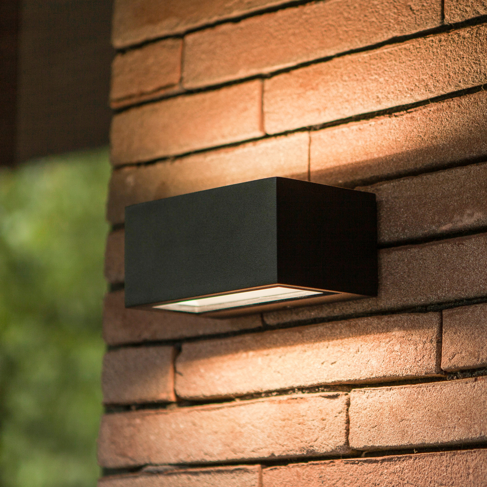 LED-Außenwandleuchte GEMINI, schwarz, 14 cm, IP54, up/down