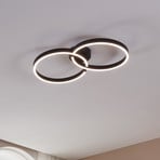 Lampa sufitowa LED Armandolo, czarna, długość 67 cm, CCT, RGB