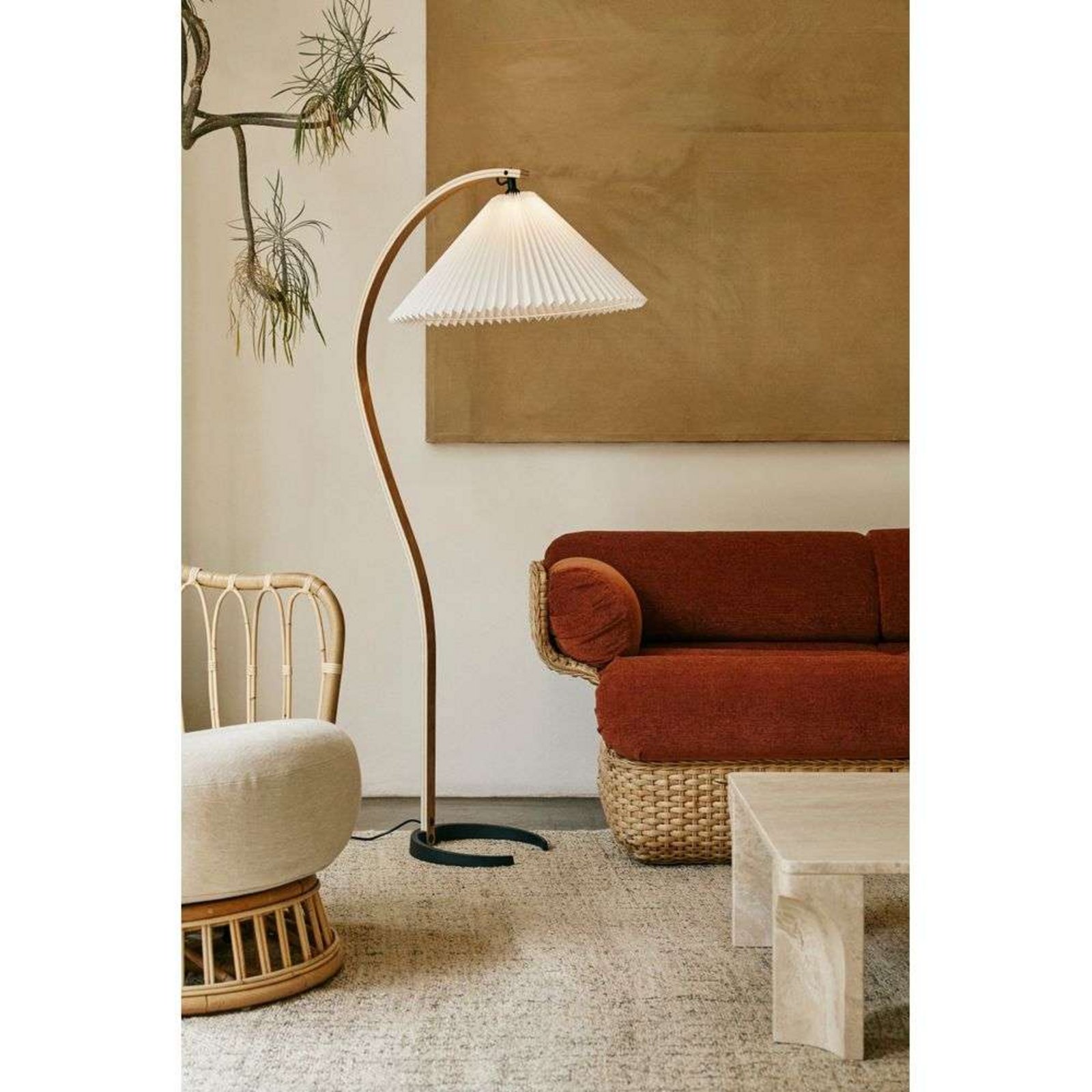 Timberline Lampadar White/Oak/Birch - GUBI