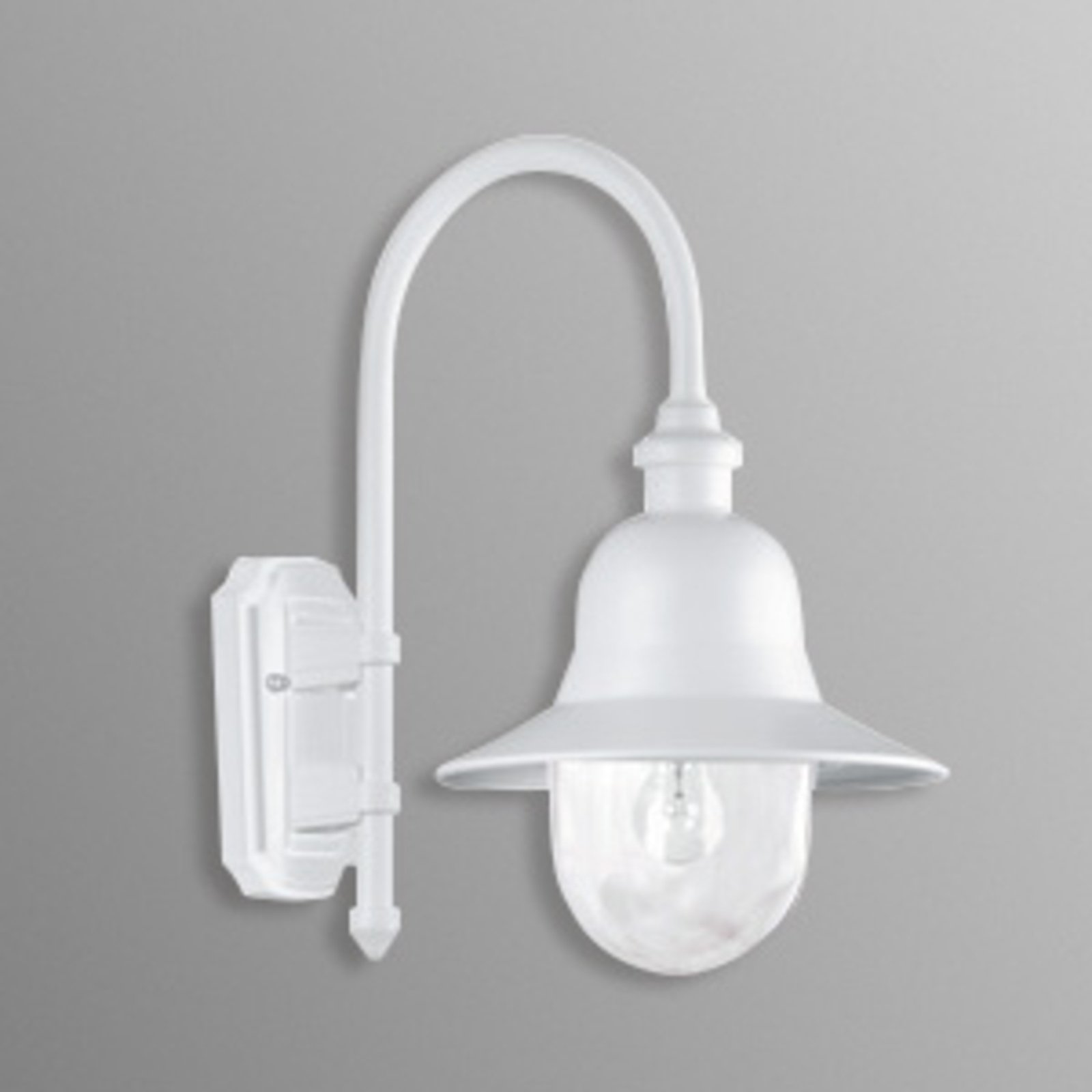 Vanjska zidna lampa Nios u bijeloj boji