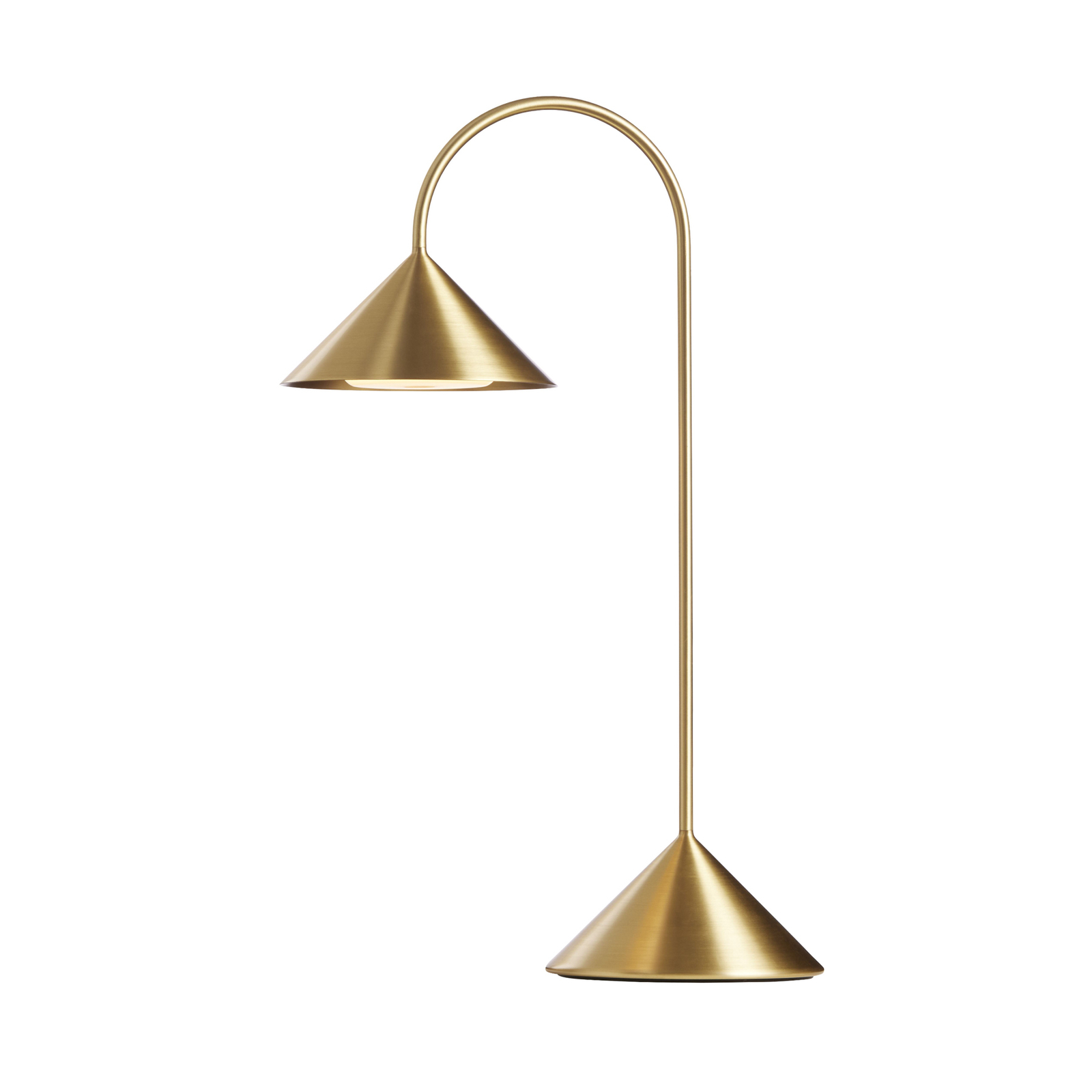 FRANDSEN LED-bordslampa Grasp, mässingsfärgad, höjd 47 cm