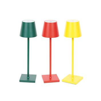 Lindby Janea Tischleuchte grün/rot/gelb 3er-Set