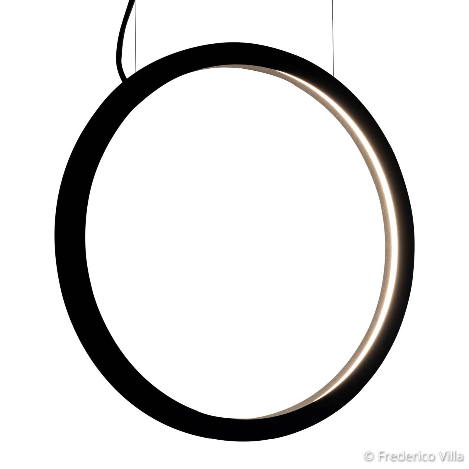 Artemide O LED outdoor hanging light, Ø 45 cm, aluminium, silicone, 22 W