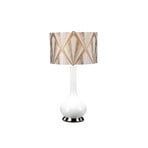 Milo table lamp, nickel-white/silver