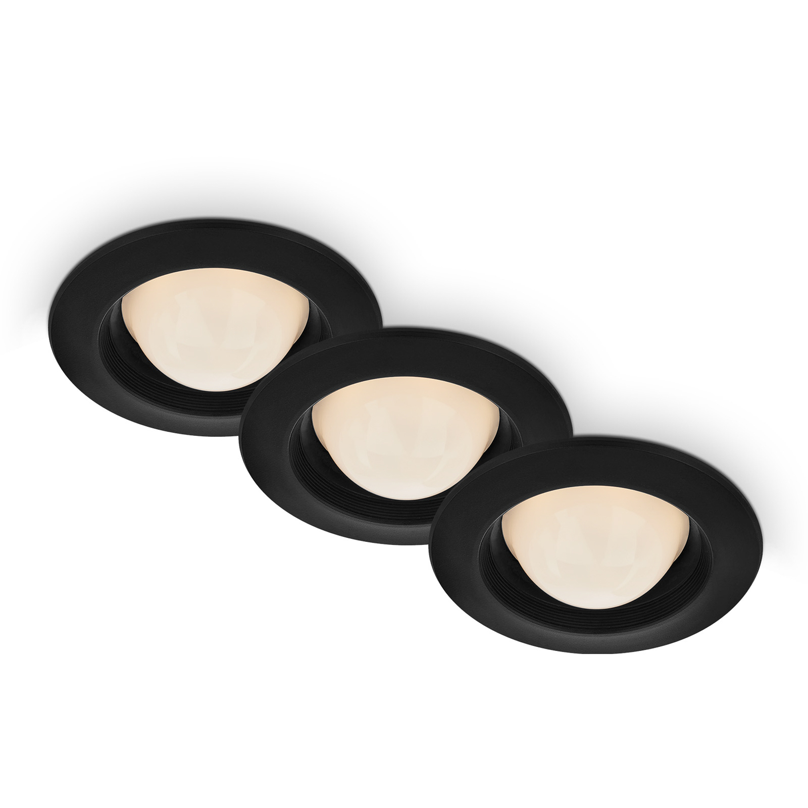 LED-Einbaustrahler Carro, 3er-Set, 3.000K