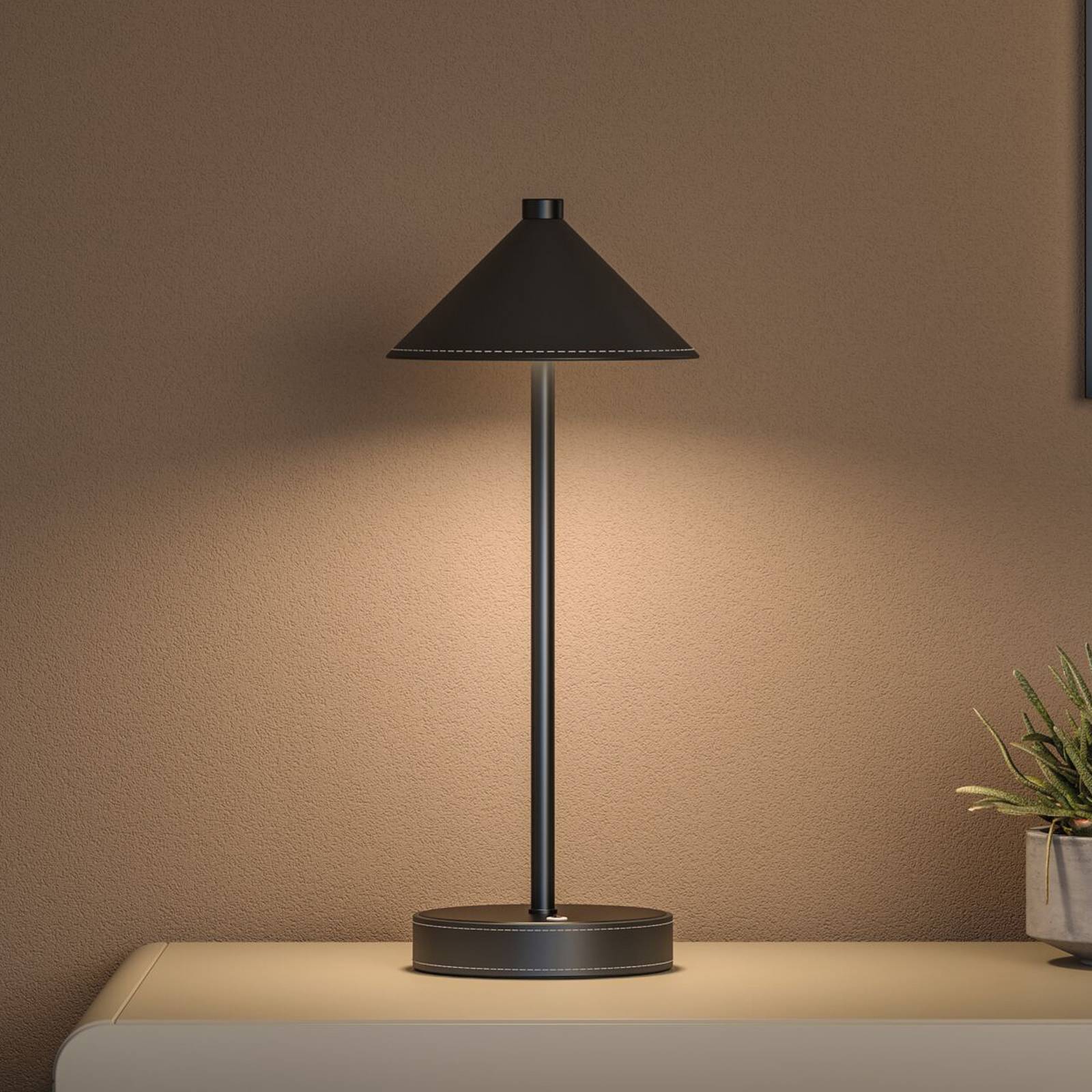 Paulmann LED-Akku-Tischlampe Pellini, schwarz 37 cm dim CCT günstig online kaufen
