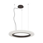 Lampă suspendată LED Bover Roda S/90, maro/alb, Ø 90 cm, 1-10V