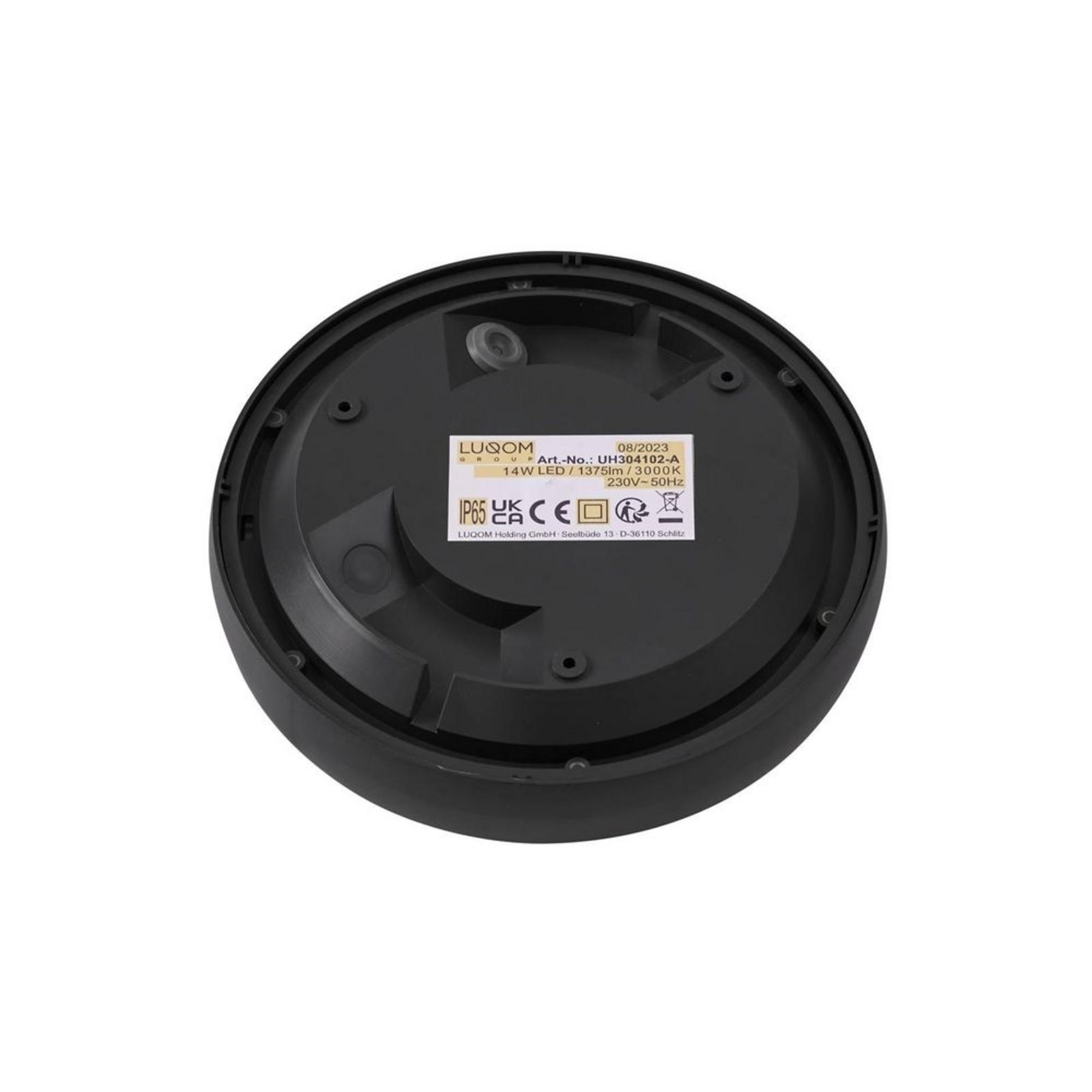 Niniel Round LED Plafonieră Exterior Black/White - Lindby